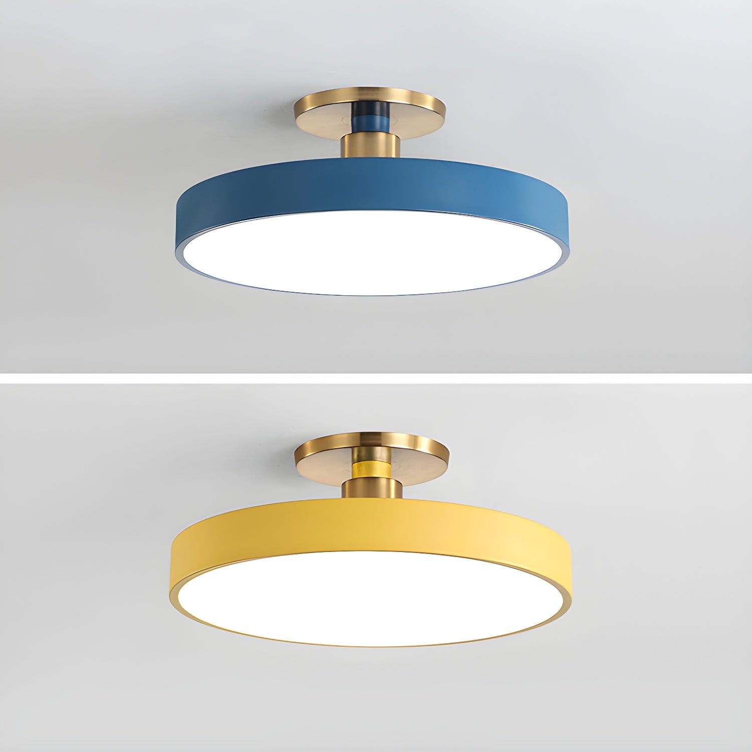 Nalia Ceiling Lamp Flush Mount Black and Gold Modern