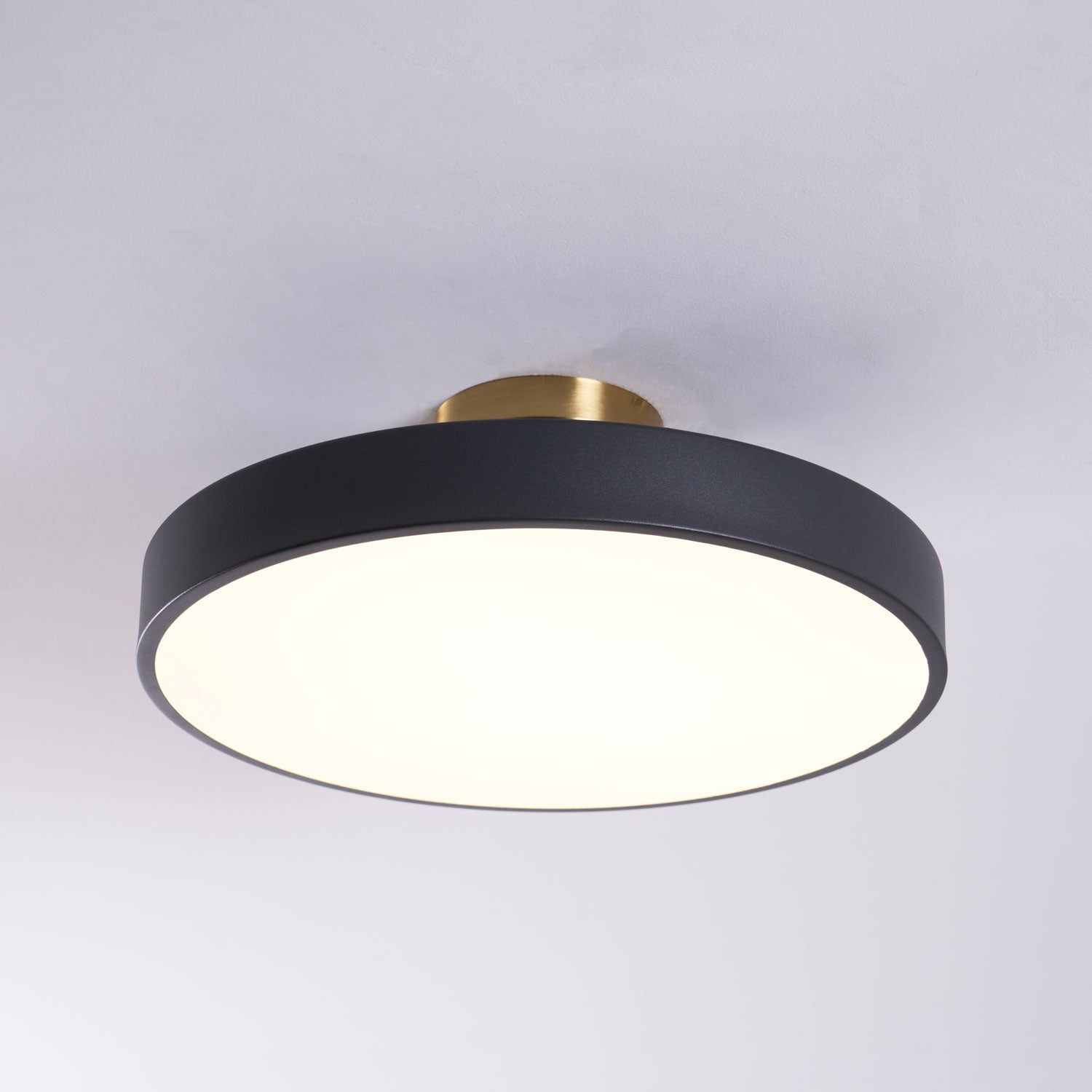 Nalia Ceiling Lamp Flush Mount Black and Gold Modern