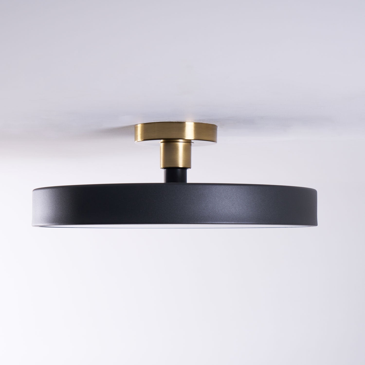 Nalia Ceiling Lamp Flush Mount Black and Gold Modern