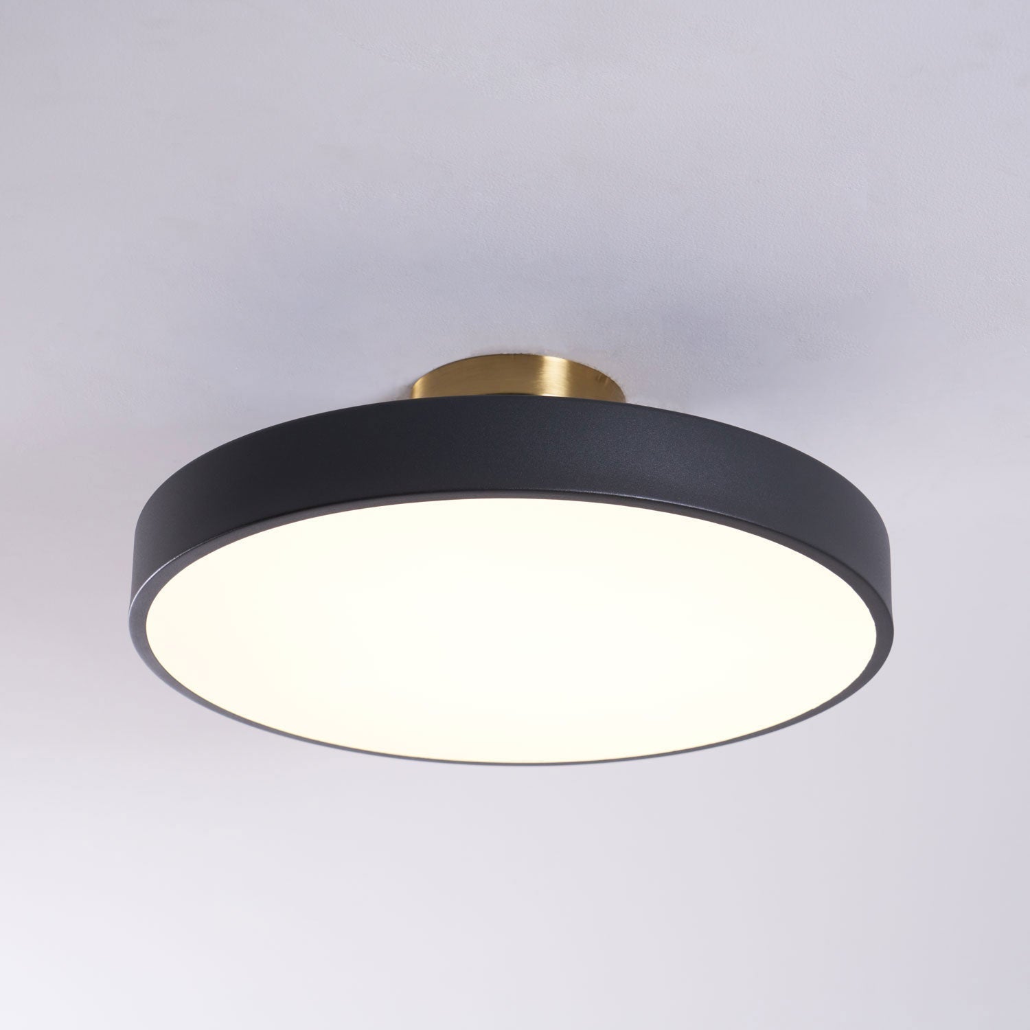 Nalia Ceiling Lamp Flush Mount Black and Gold Modern
