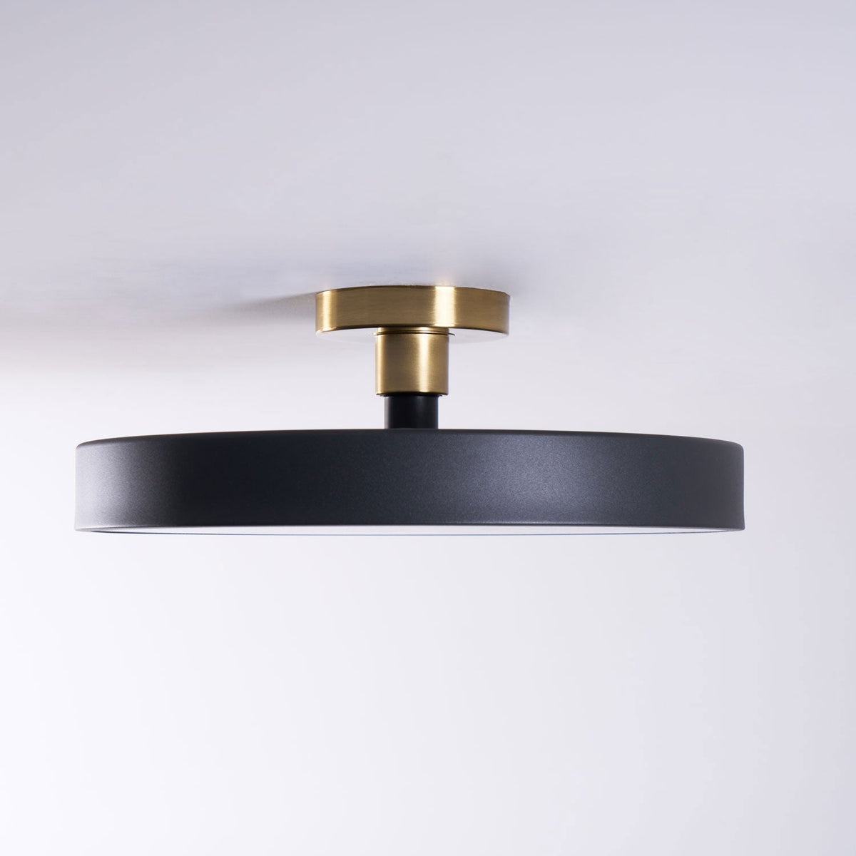 Nalia Ceiling Lamp Flush Mount Black and Gold Modern