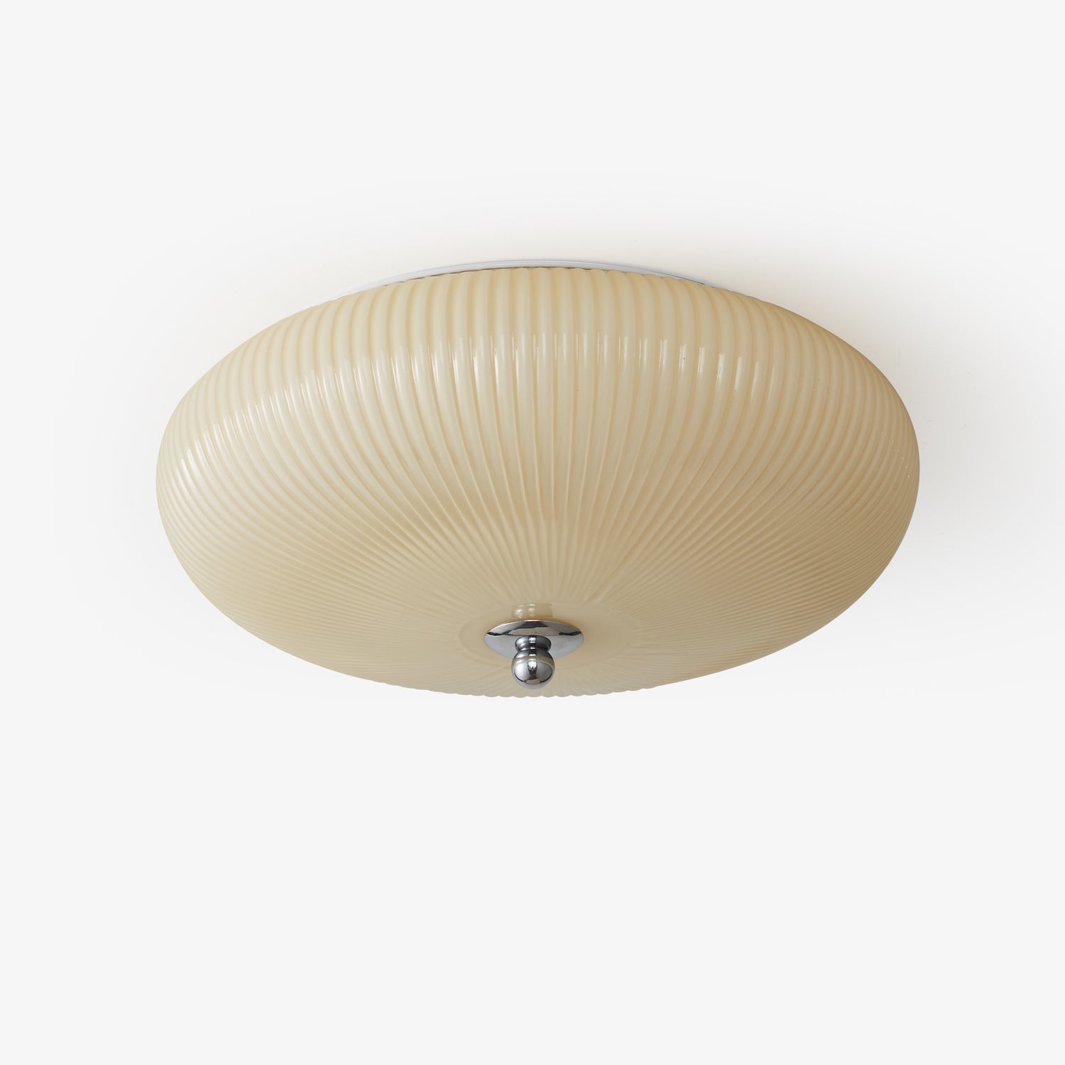 Velorena Nordic Art Ivory Ripple Glass Ceiling Light