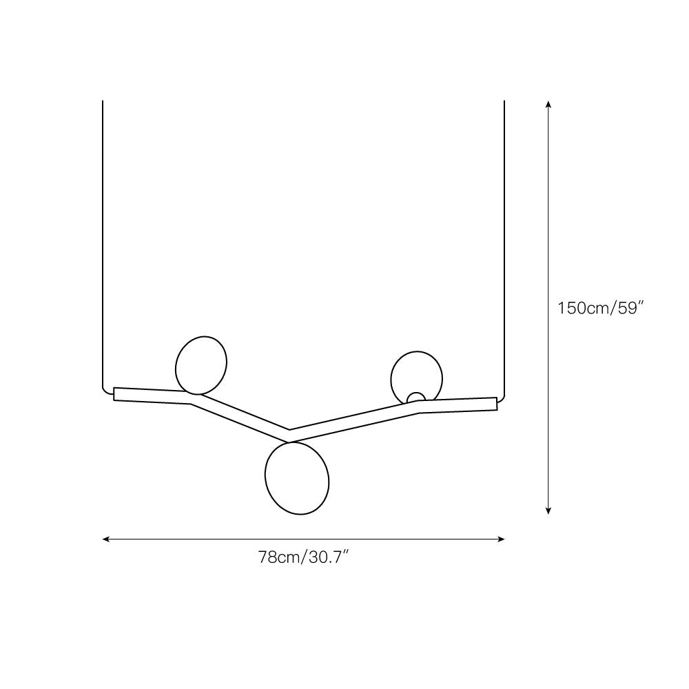 Evmirion Modern Minimalist Horizontal Glass Pendant Lamp