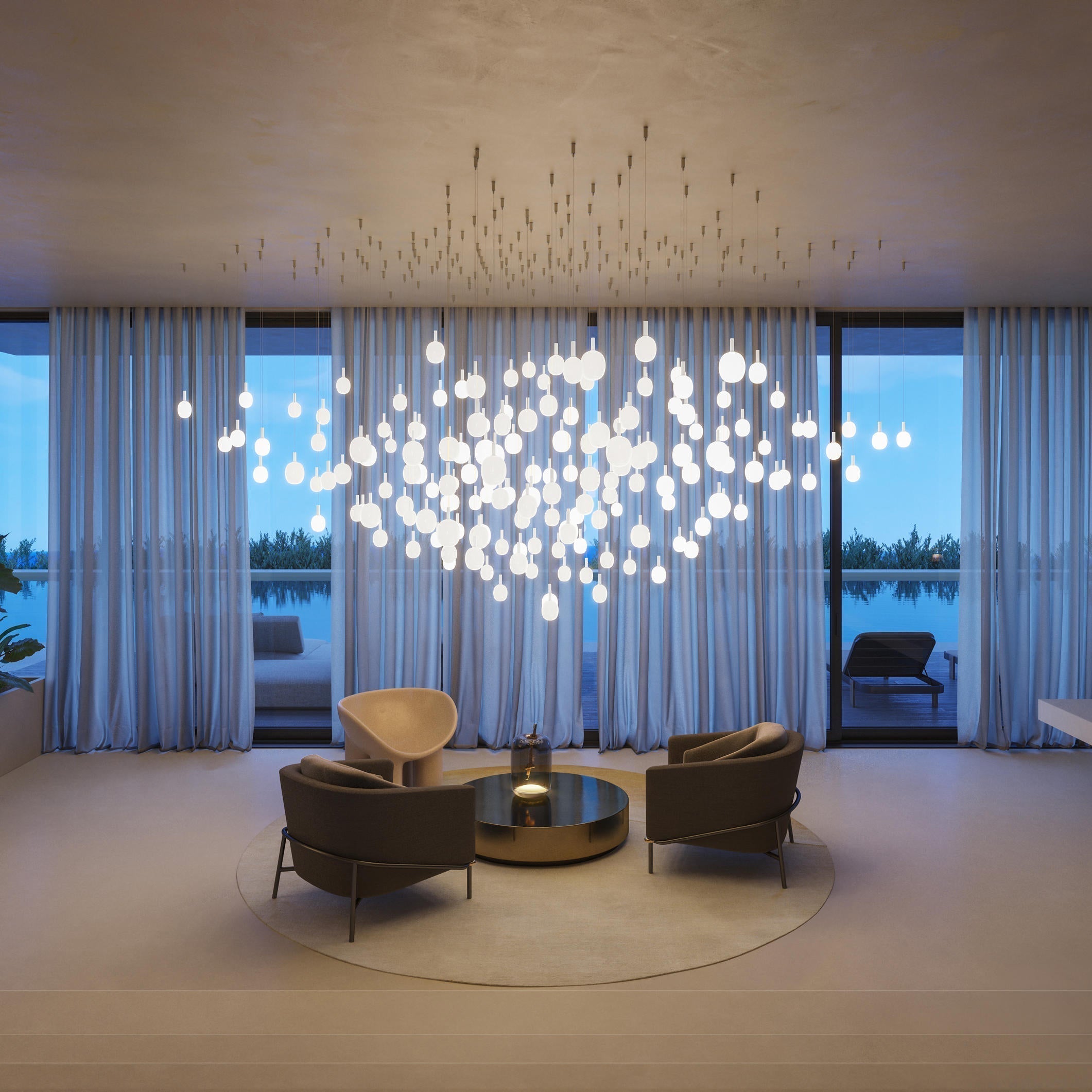Evmirion Modern Minimalist Horizontal Glass Pendant Lamp
