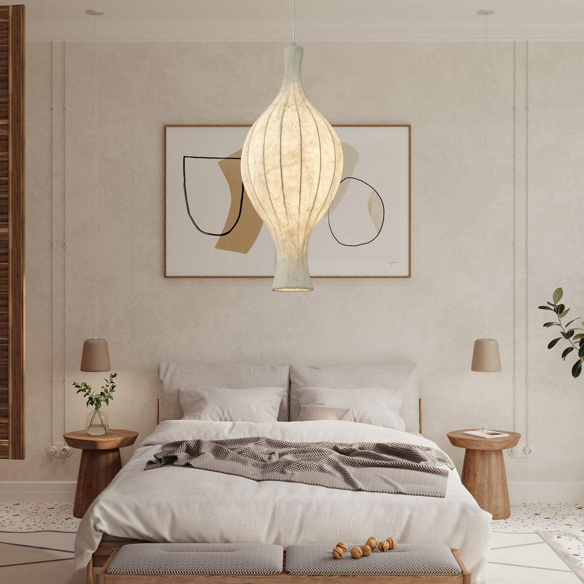 Orvelion Organic Mulberry Silk Pendant Light