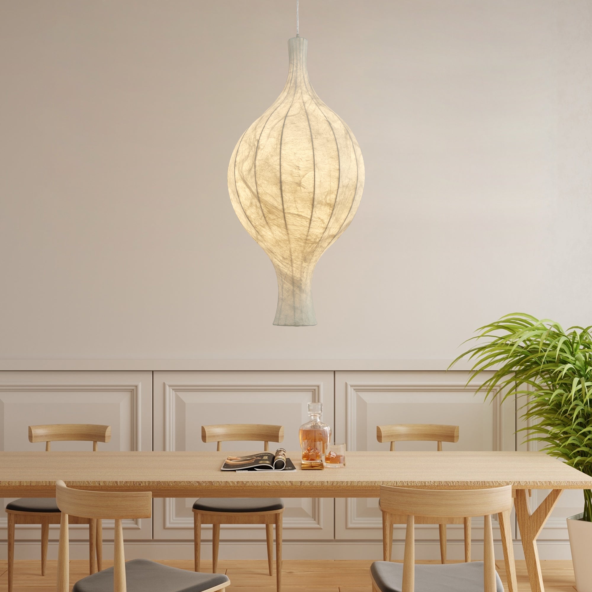 Orvelion Organic Mulberry Silk Pendant Light