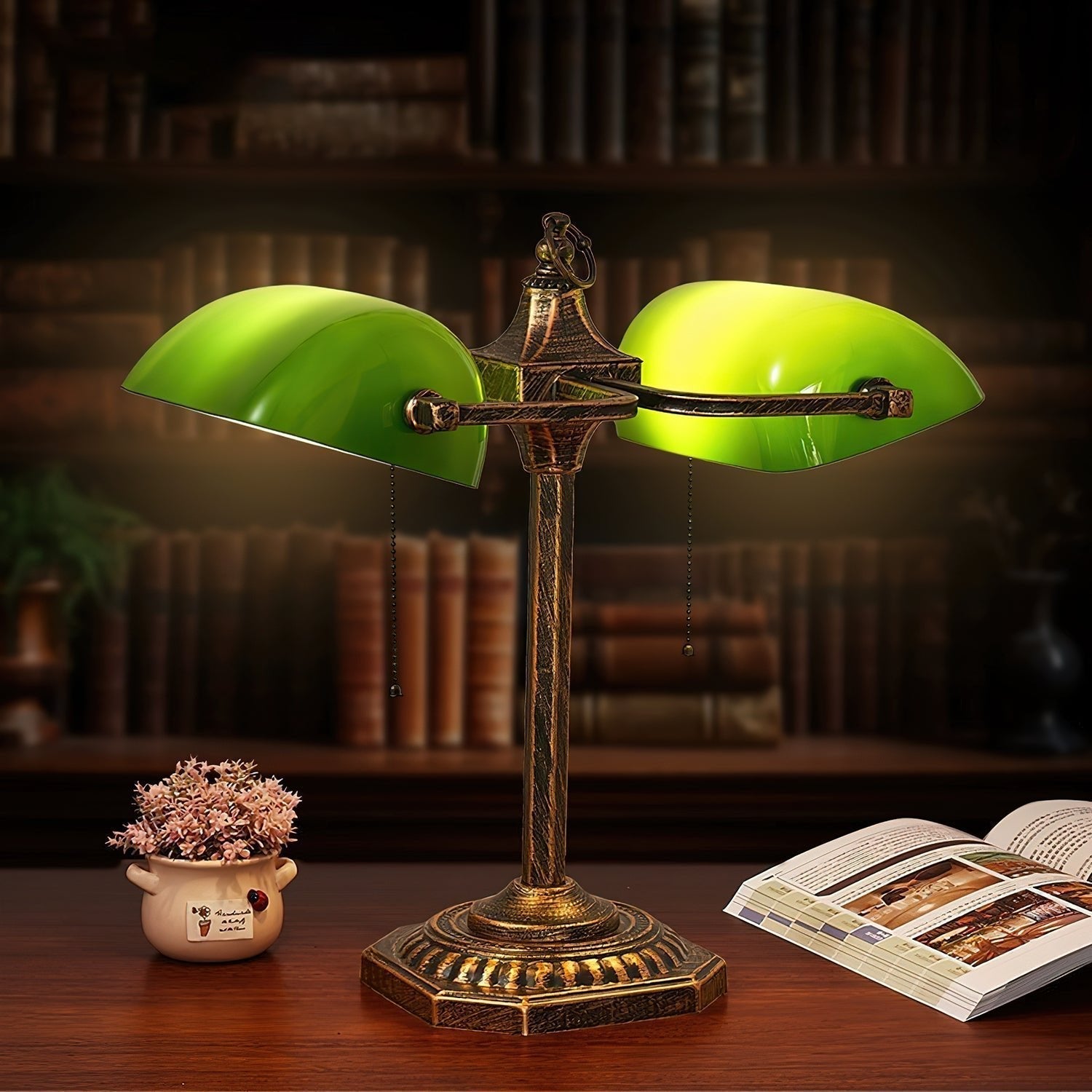 Osilel Vintage Brass Desk Lamp