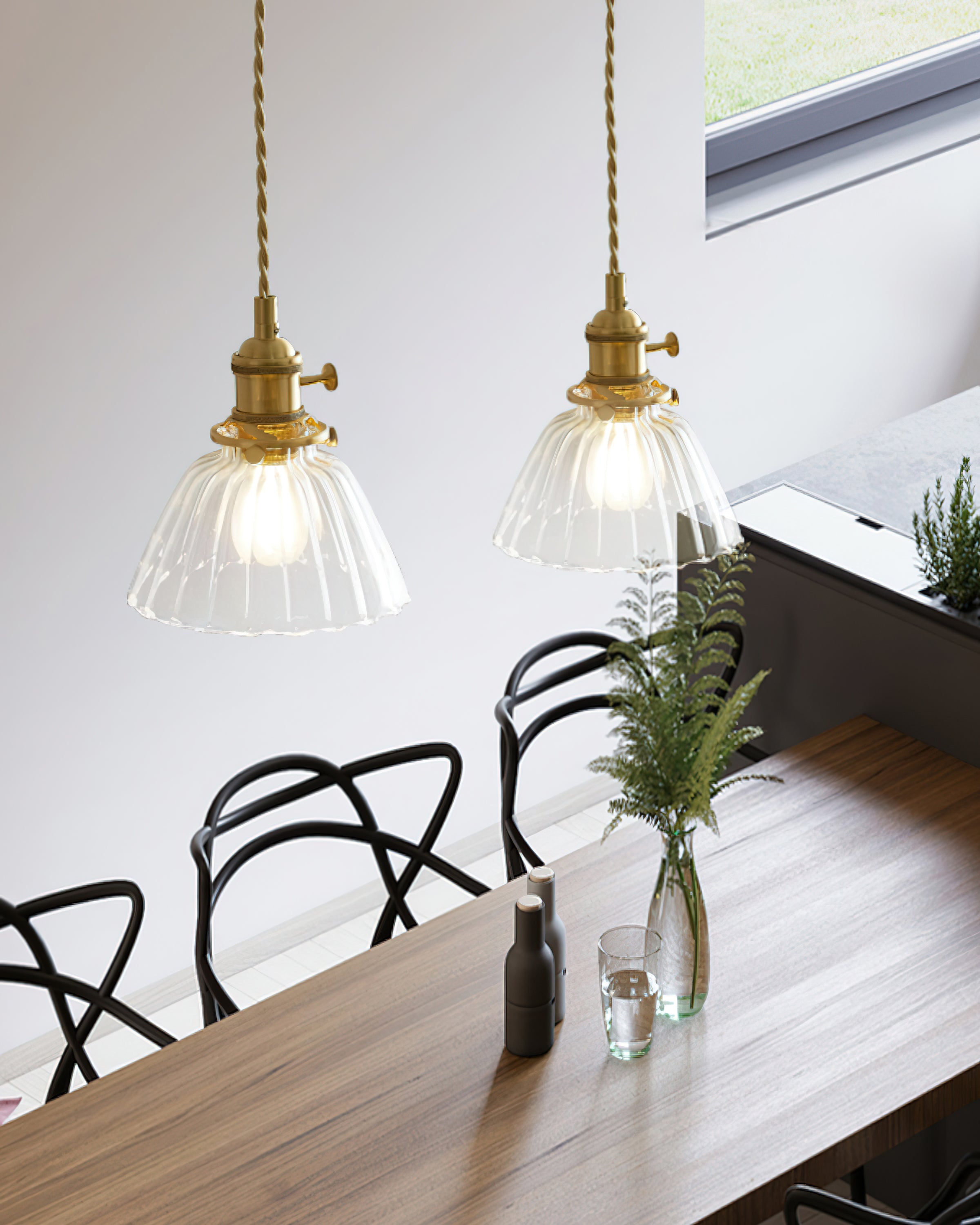 Glint Clear Glass Pendant Light - Neutral Decor