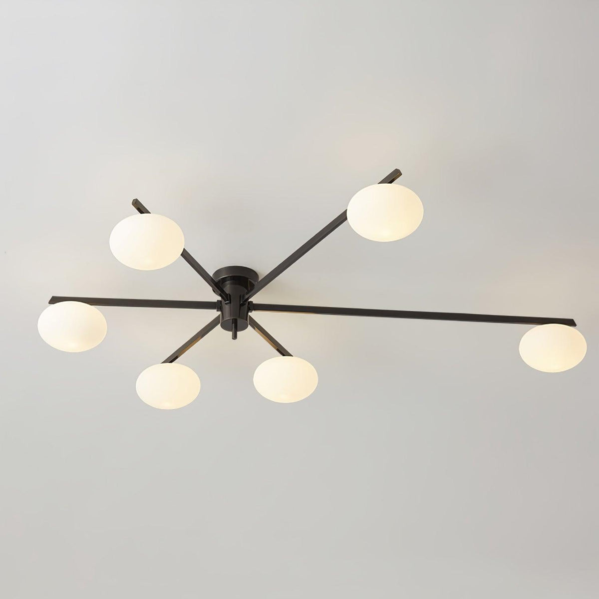 Nolan Modern Glass Black Ceiling Light