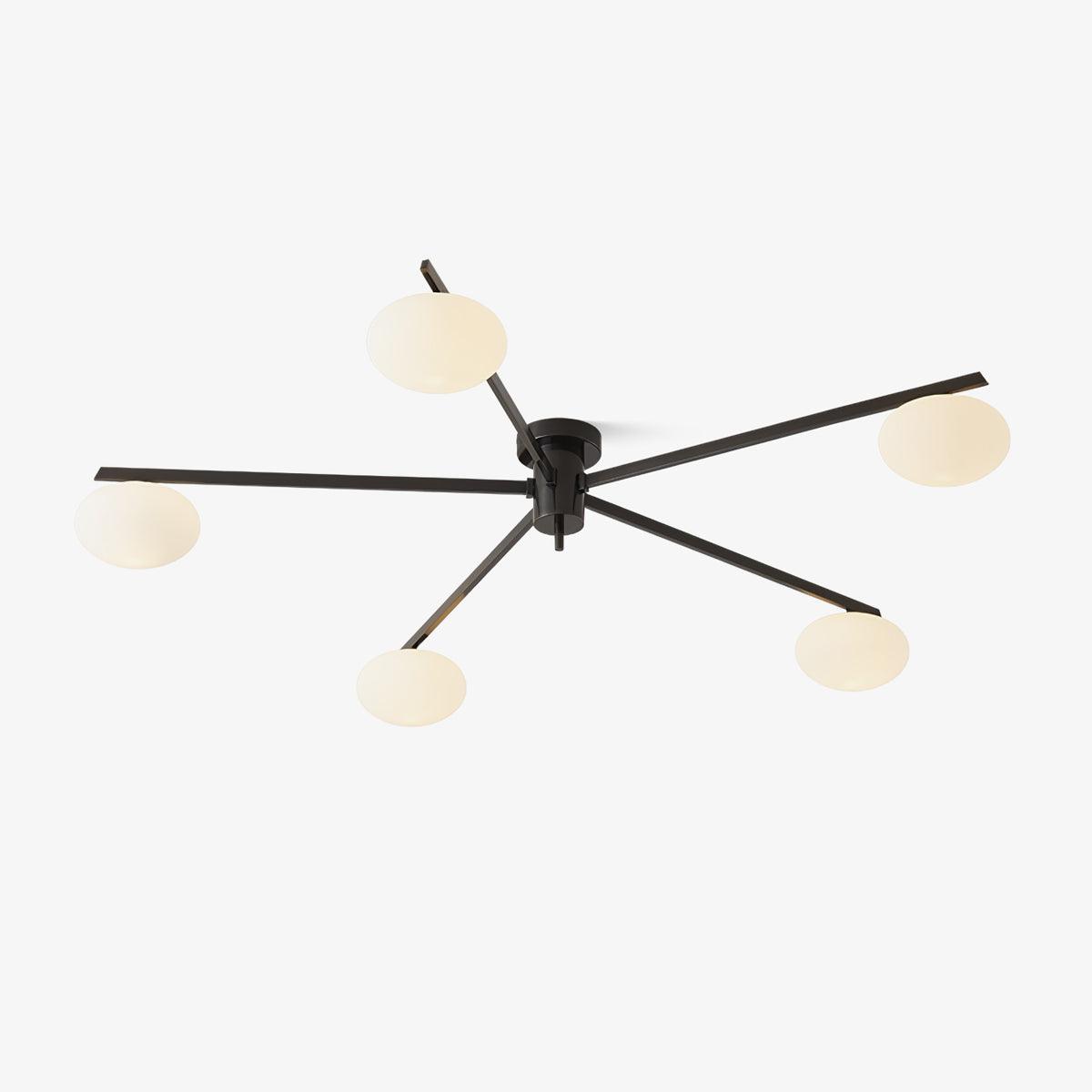 Nolan Modern Glass Black Ceiling Light