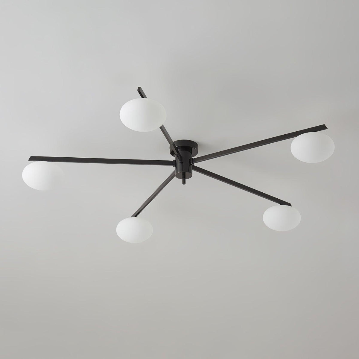Nolan Modern Glass Black Ceiling Light
