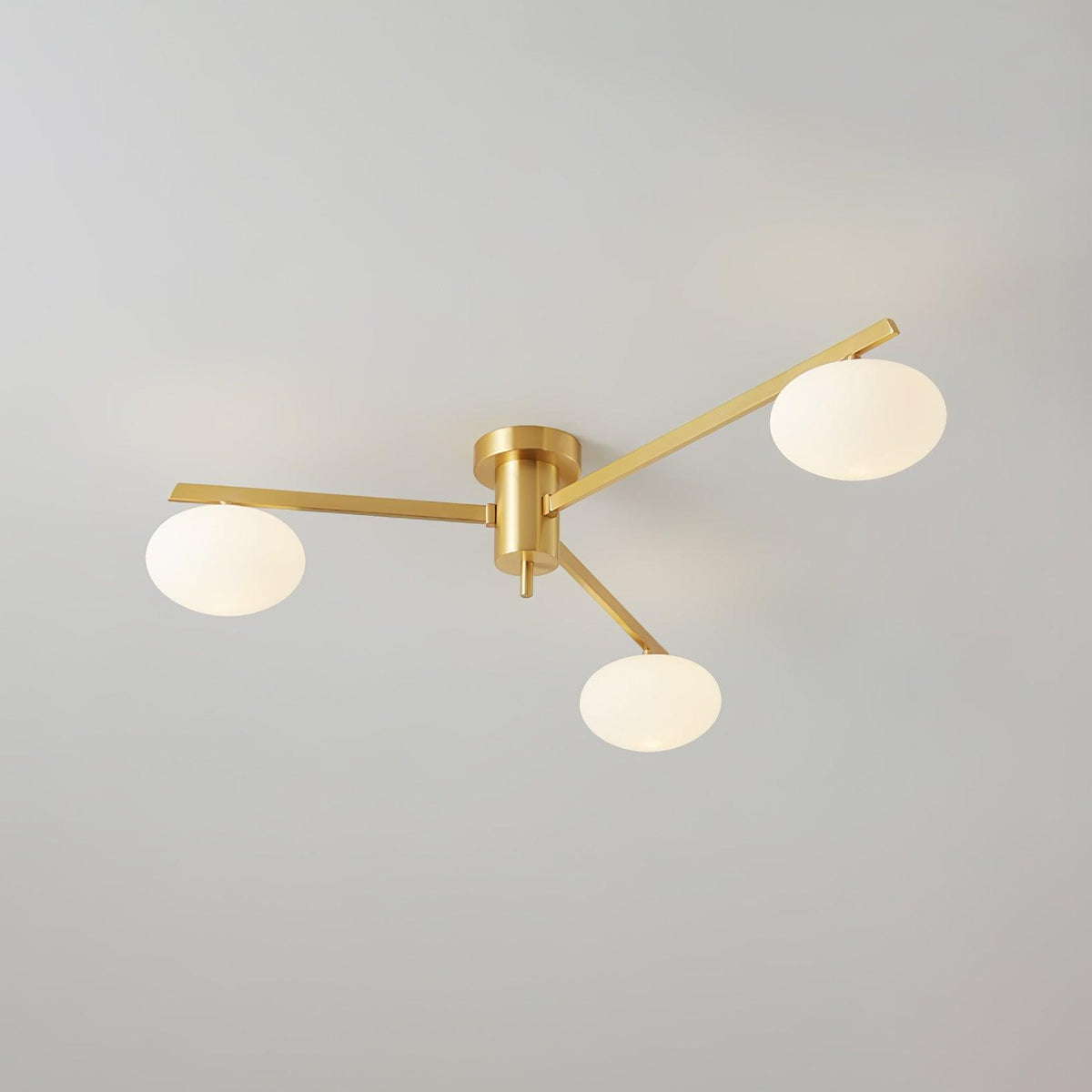 Nolan Modern Glass Black Ceiling Light