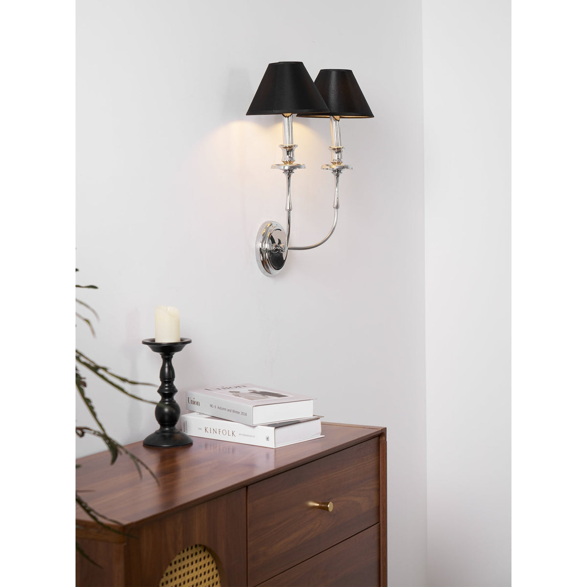 Vedoror Vintage Industrial Brass Fabric Wall Light