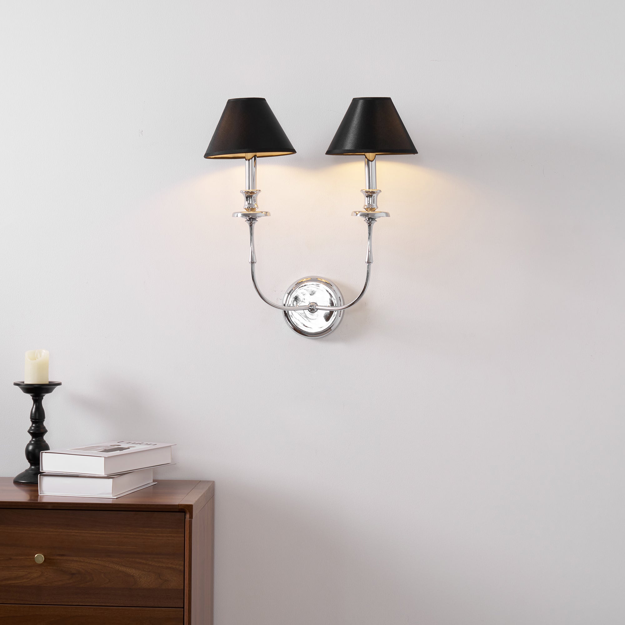 Vedoror Vintage Industrial Brass Fabric Wall Light