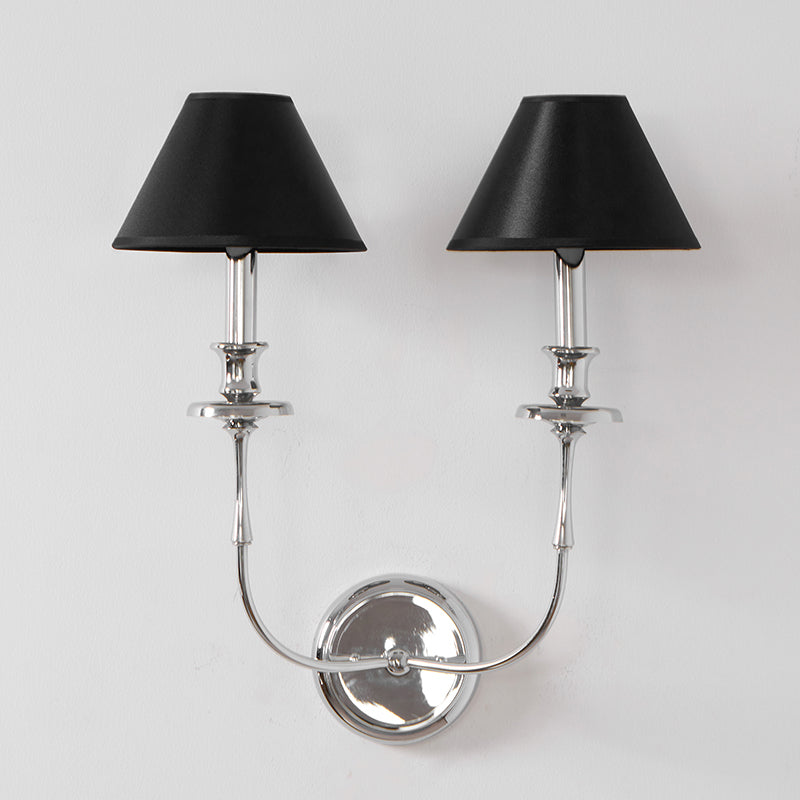 Vedoror Vintage Industrial Brass Fabric Wall Light