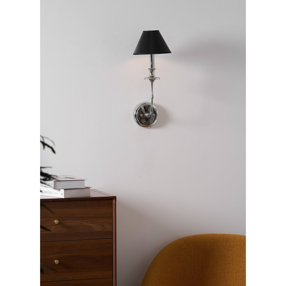 Vedoror Vintage Industrial Brass Fabric Wall Light
