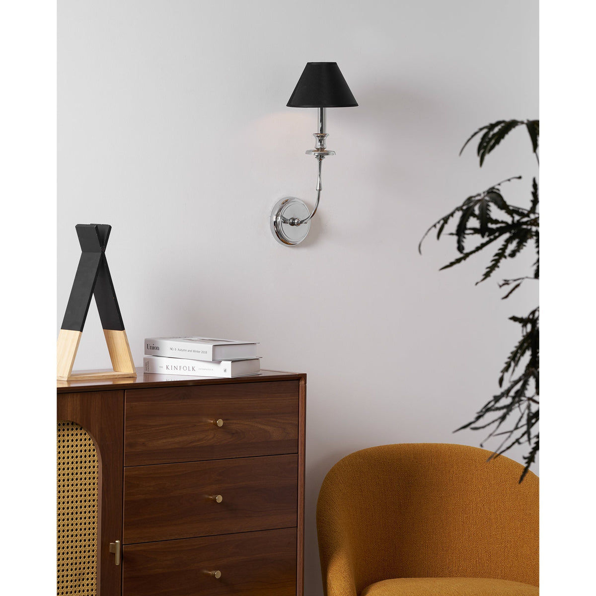Vedoror Vintage Industrial Brass Fabric Wall Light