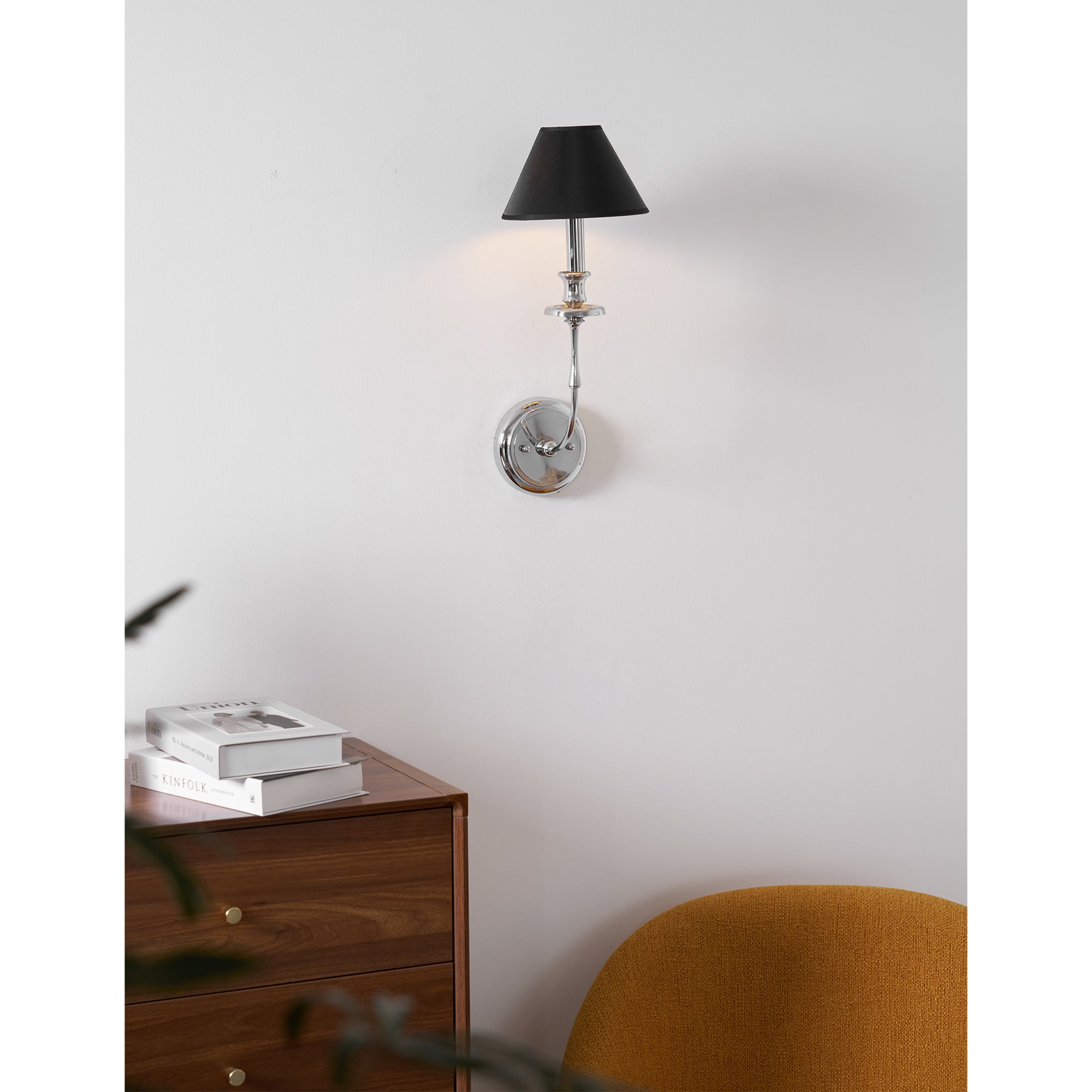 Vedoror Vintage Industrial Brass Fabric Wall Lamp - Neutral Decor