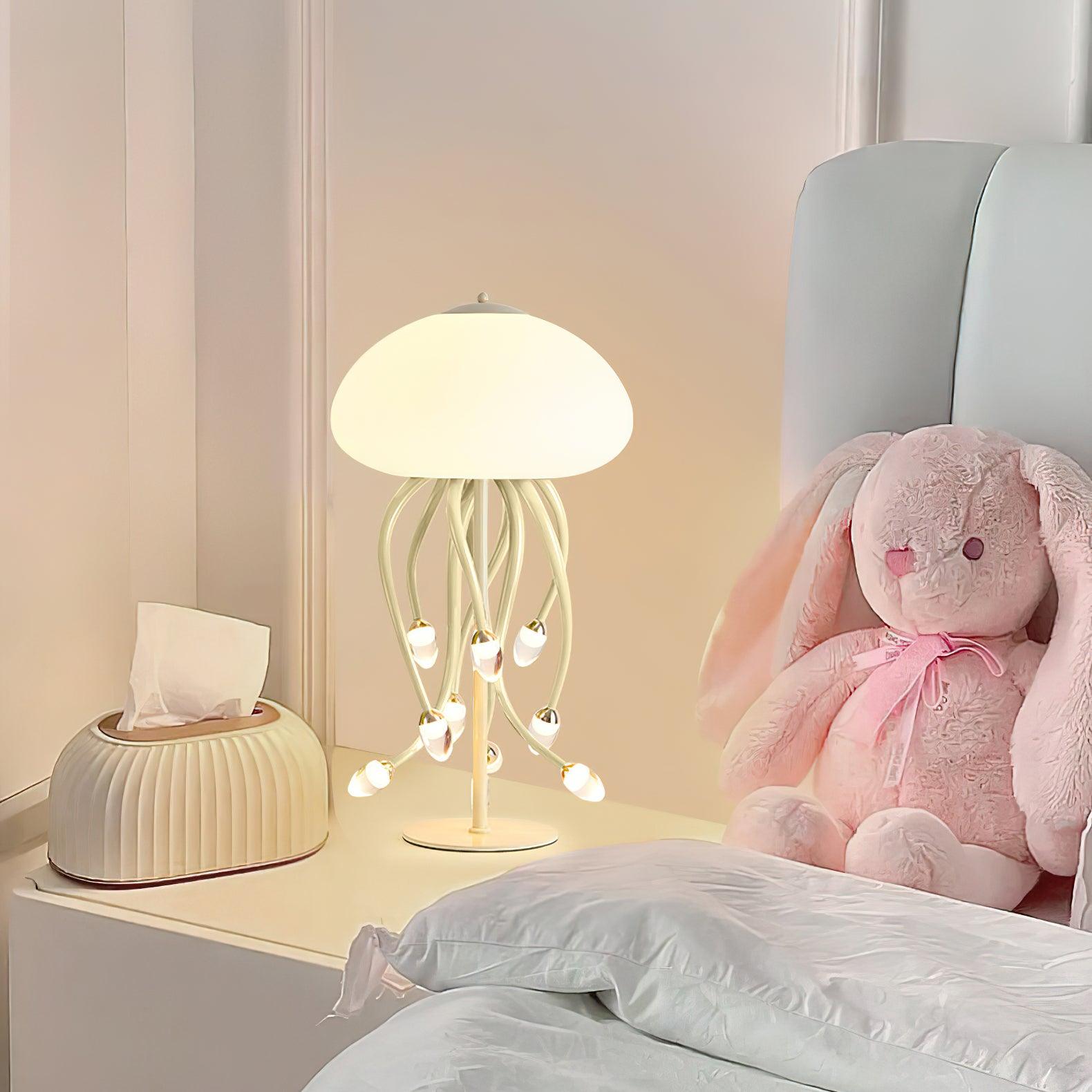 Zosilyra Whimsical Glass Jellyfish Table Lamp