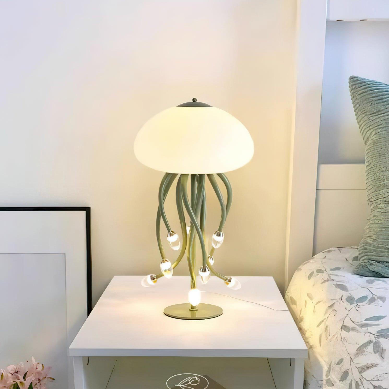 Zosilyra Whimsical Glass Jellyfish Table Lamp