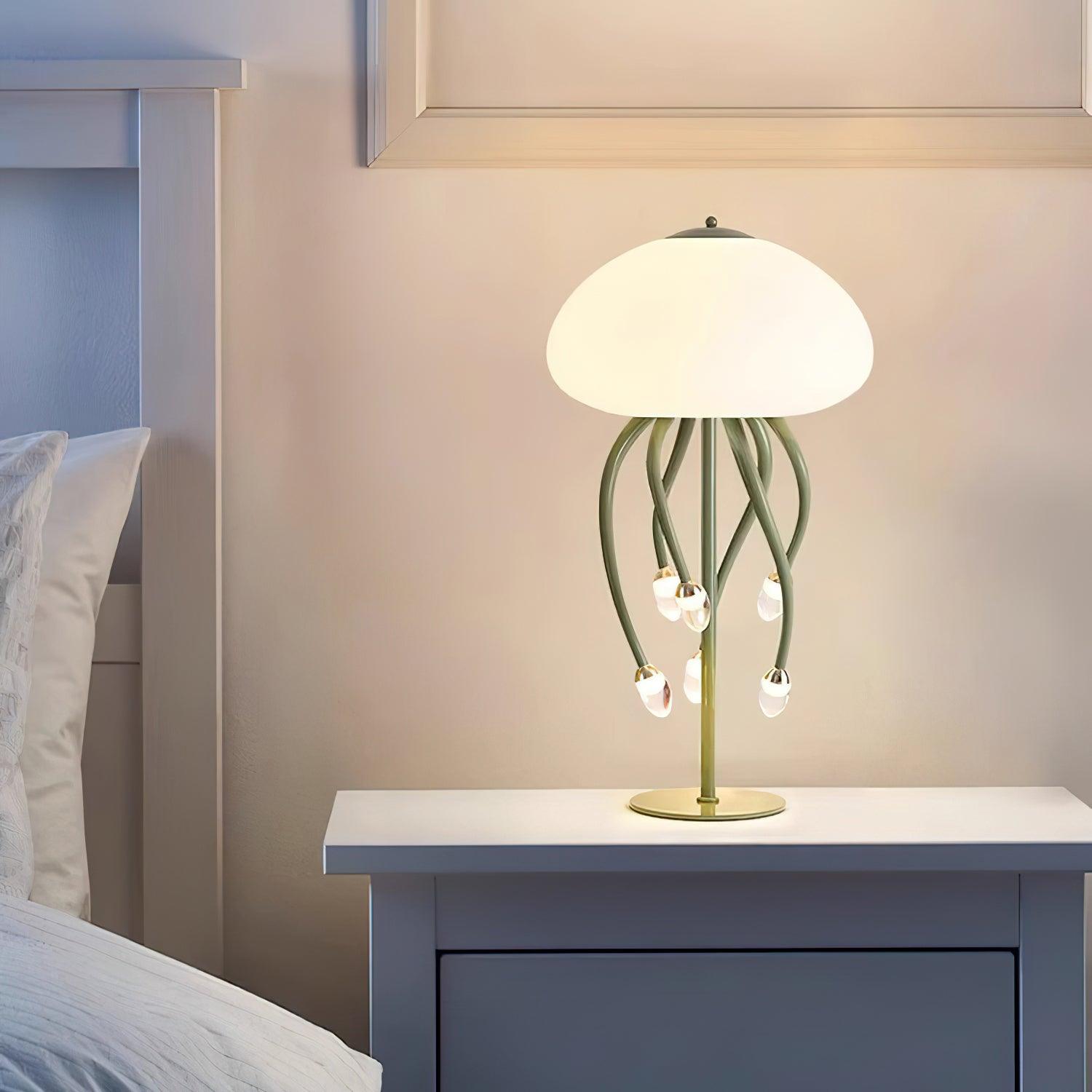 Zosilyra Whimsical Glass Jellyfish Table Lamp