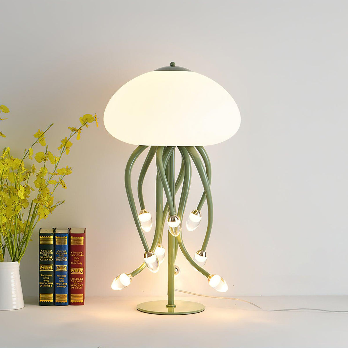 Zosilyra Whimsical Glass Jellyfish Table Lamp