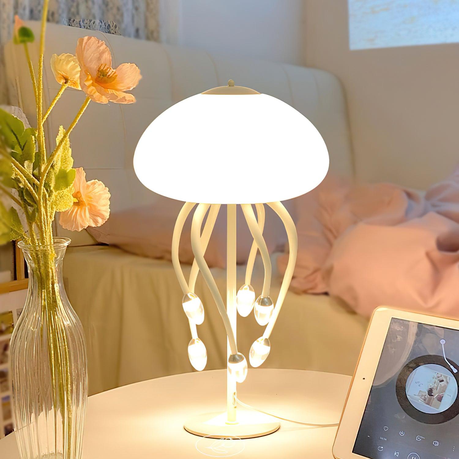 Zosilyra Whimsical Glass Jellyfish Table Lamp