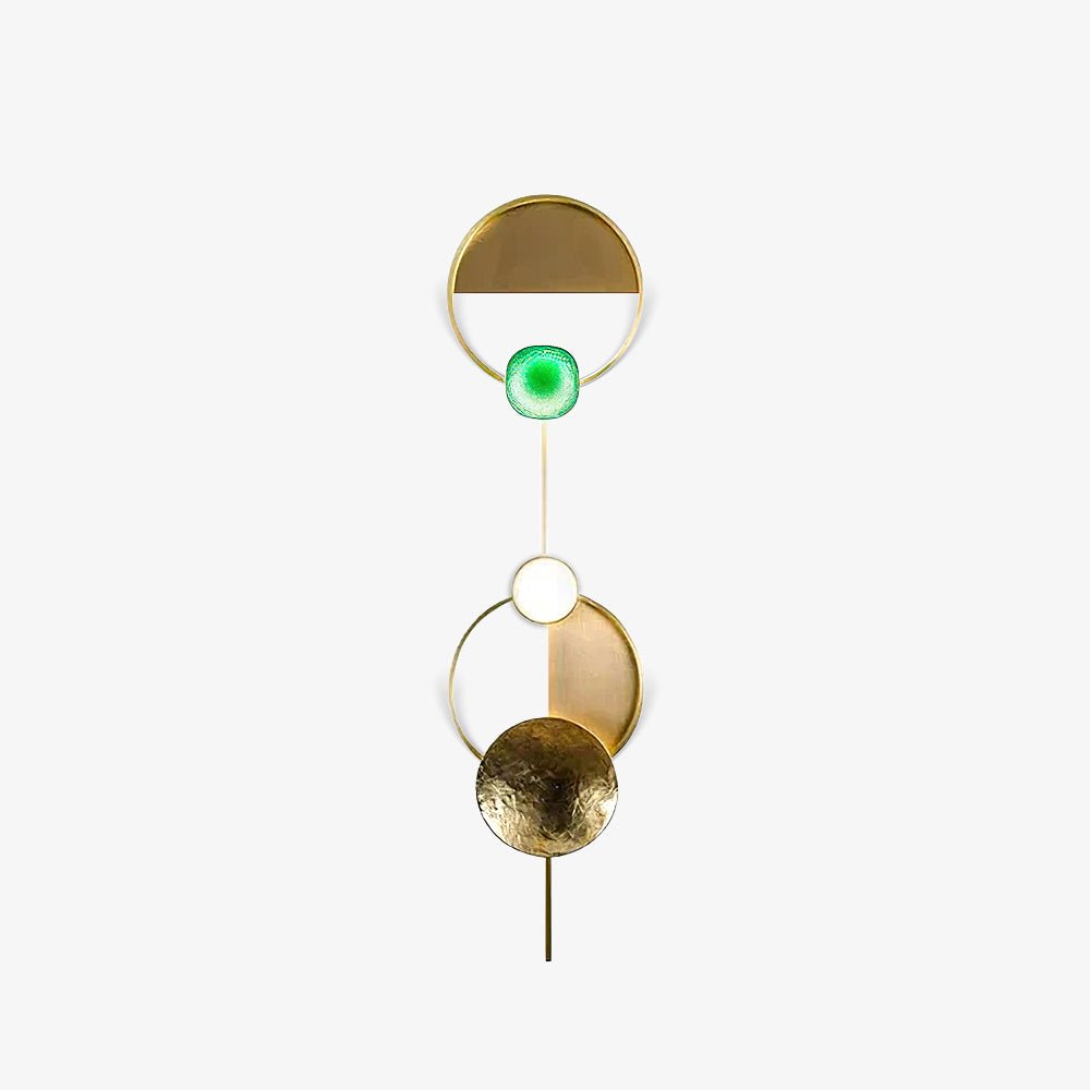 Elynis Brass & Glass Modern Wall Lamp