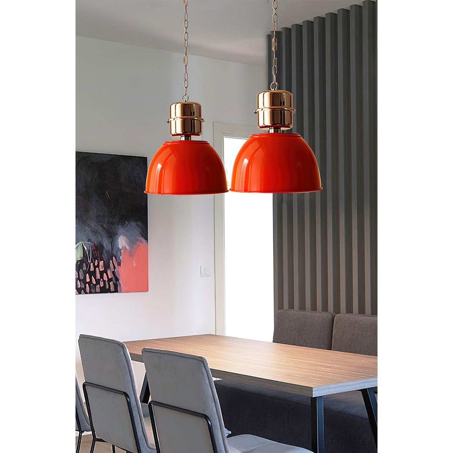 Evlaeia Modern Minimalist Orange Pendant Lamp - Neutral Decor