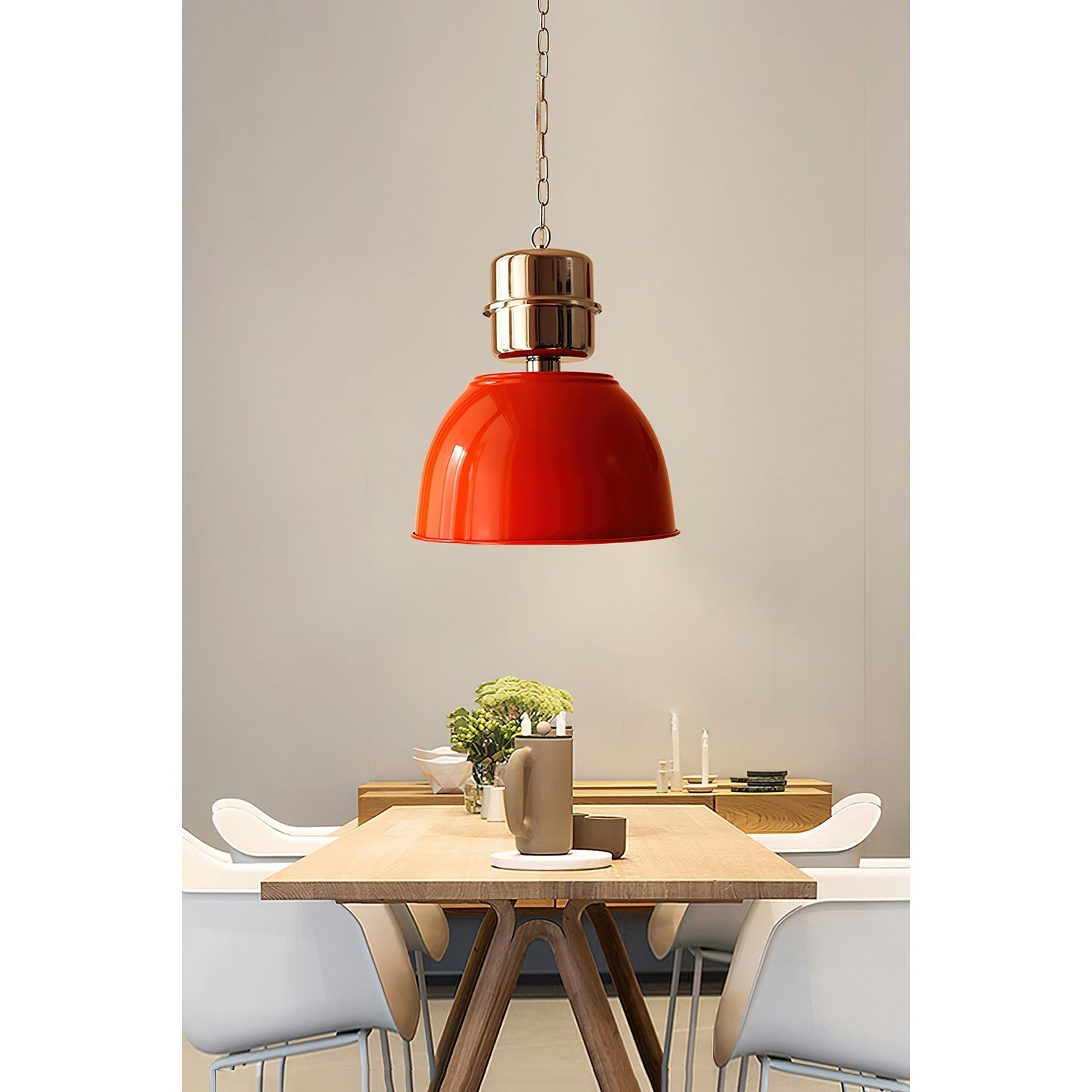 Evlaeia Modern Minimalist Orange Pendant Lamp - Neutral Decor