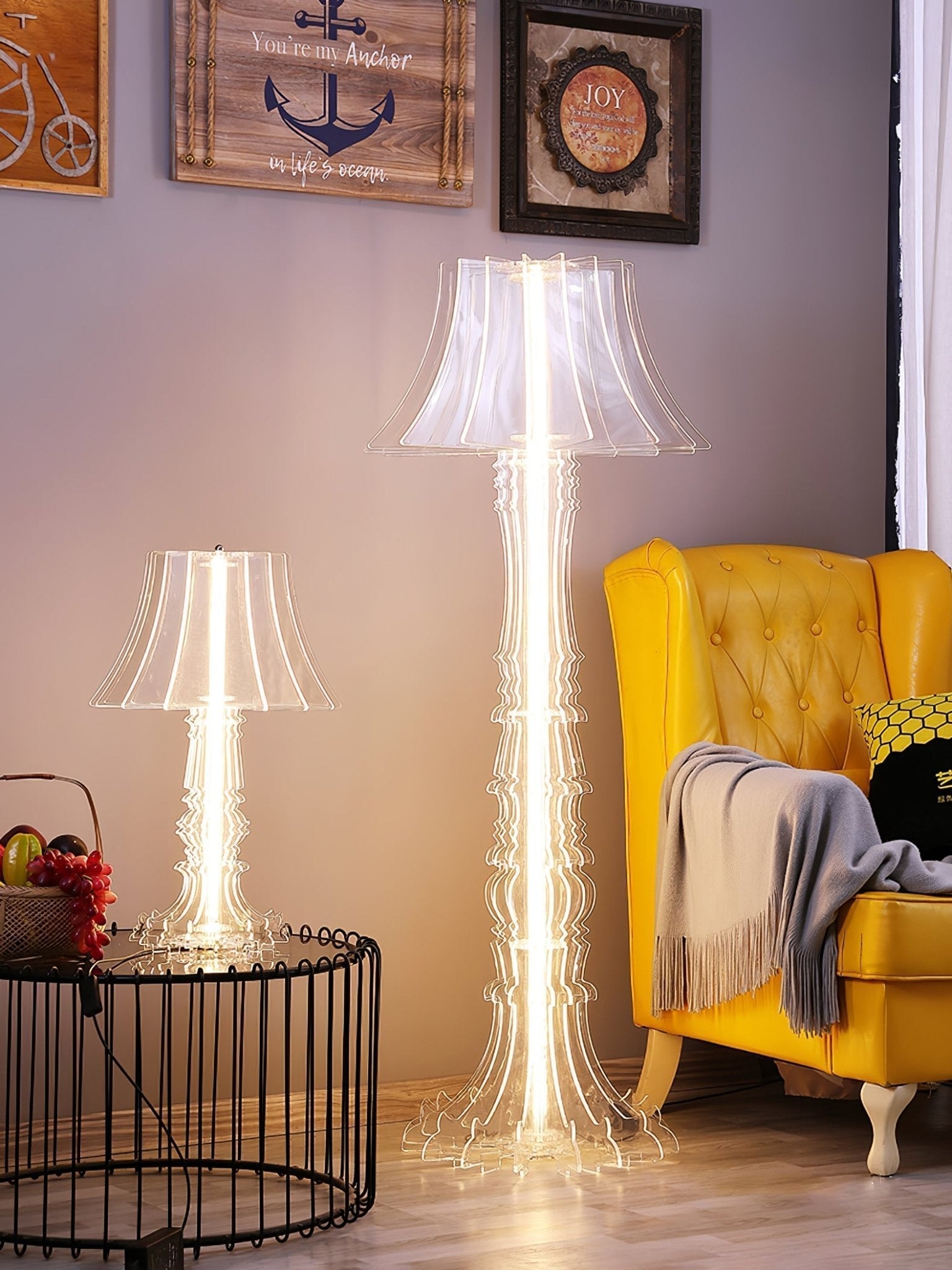 Elmariel Sculptural Acrylic Table Lamp