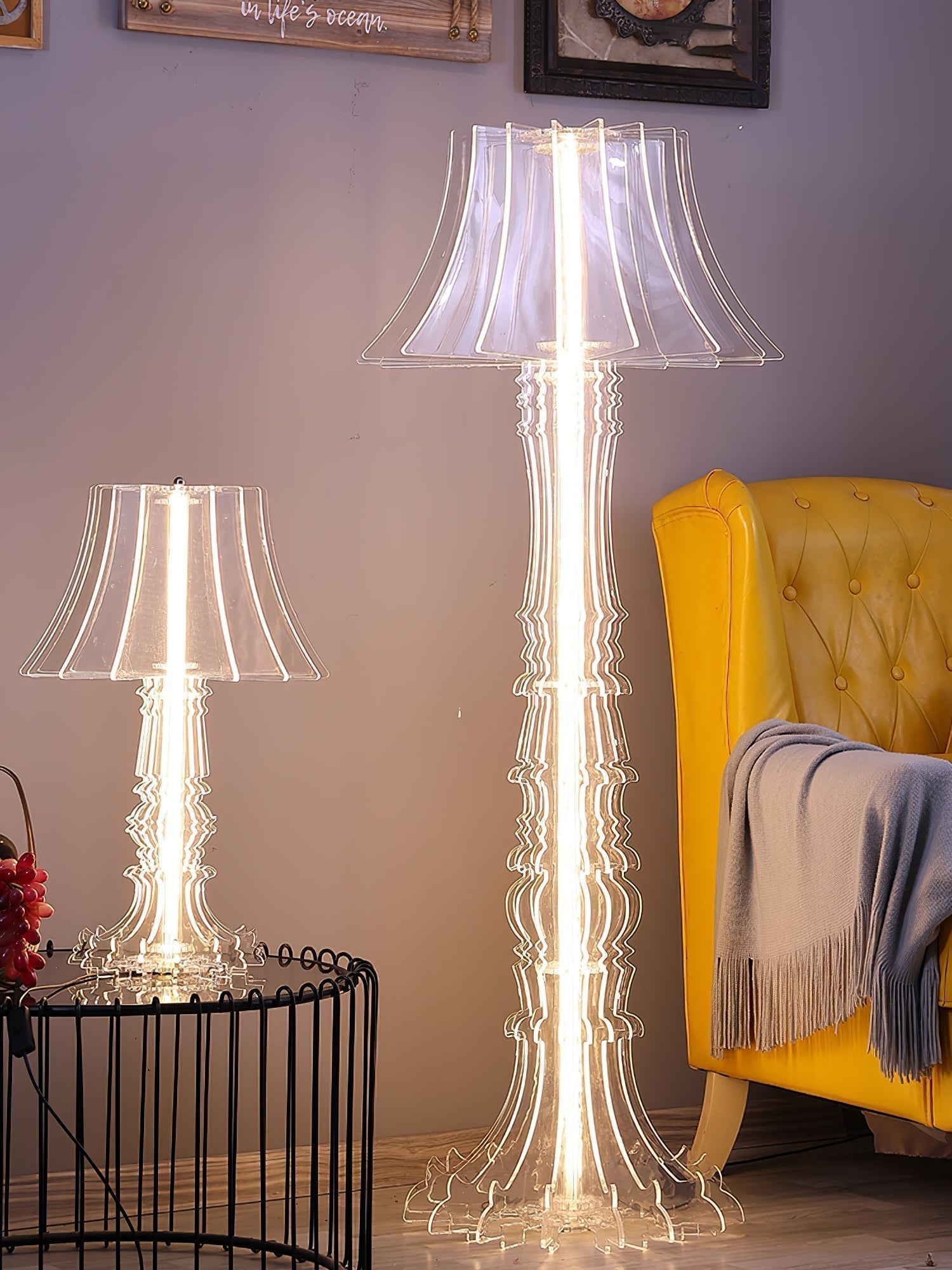 Elmariel Sculptural Acrylic Table Lamp
