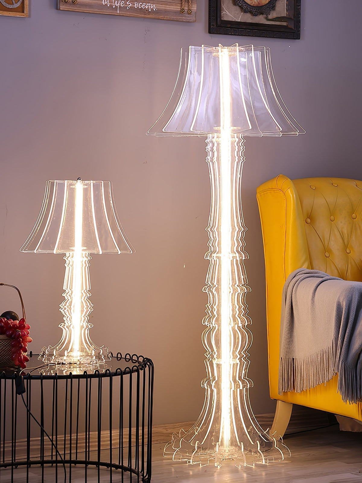 Elmariel Sculptural Acrylic Table Lamp