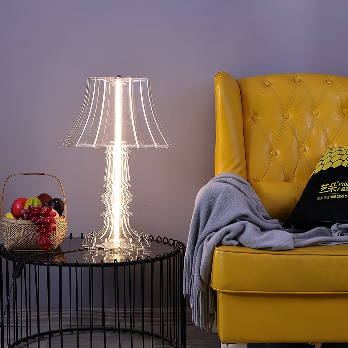 Elmariel Sculptural Acrylic Table Lamp