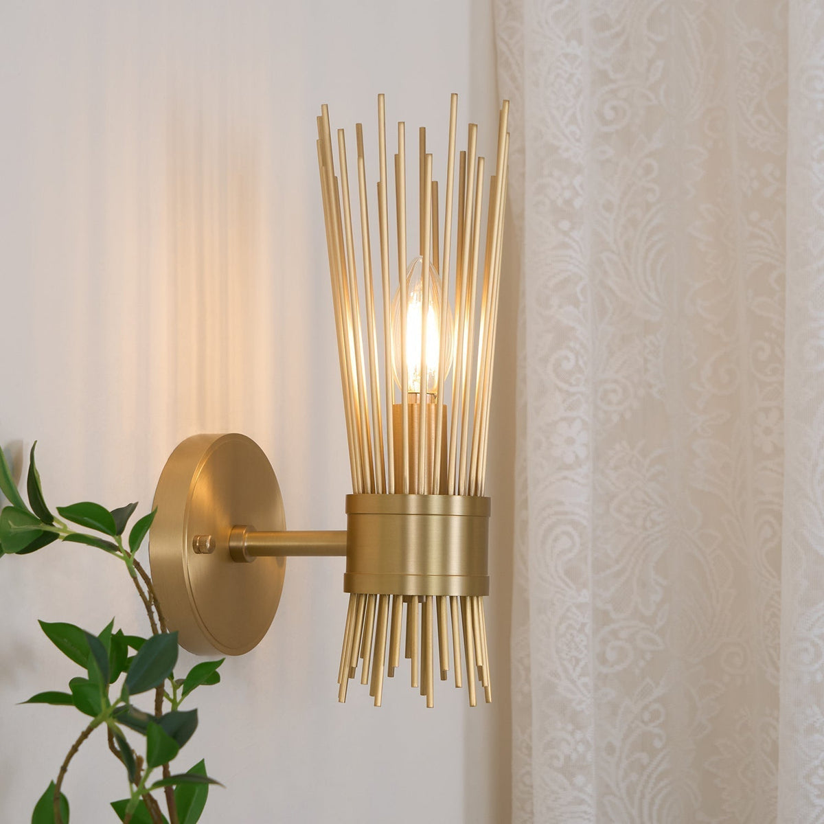 Thresher Postmodern Luxury Candle Brass Wall Light