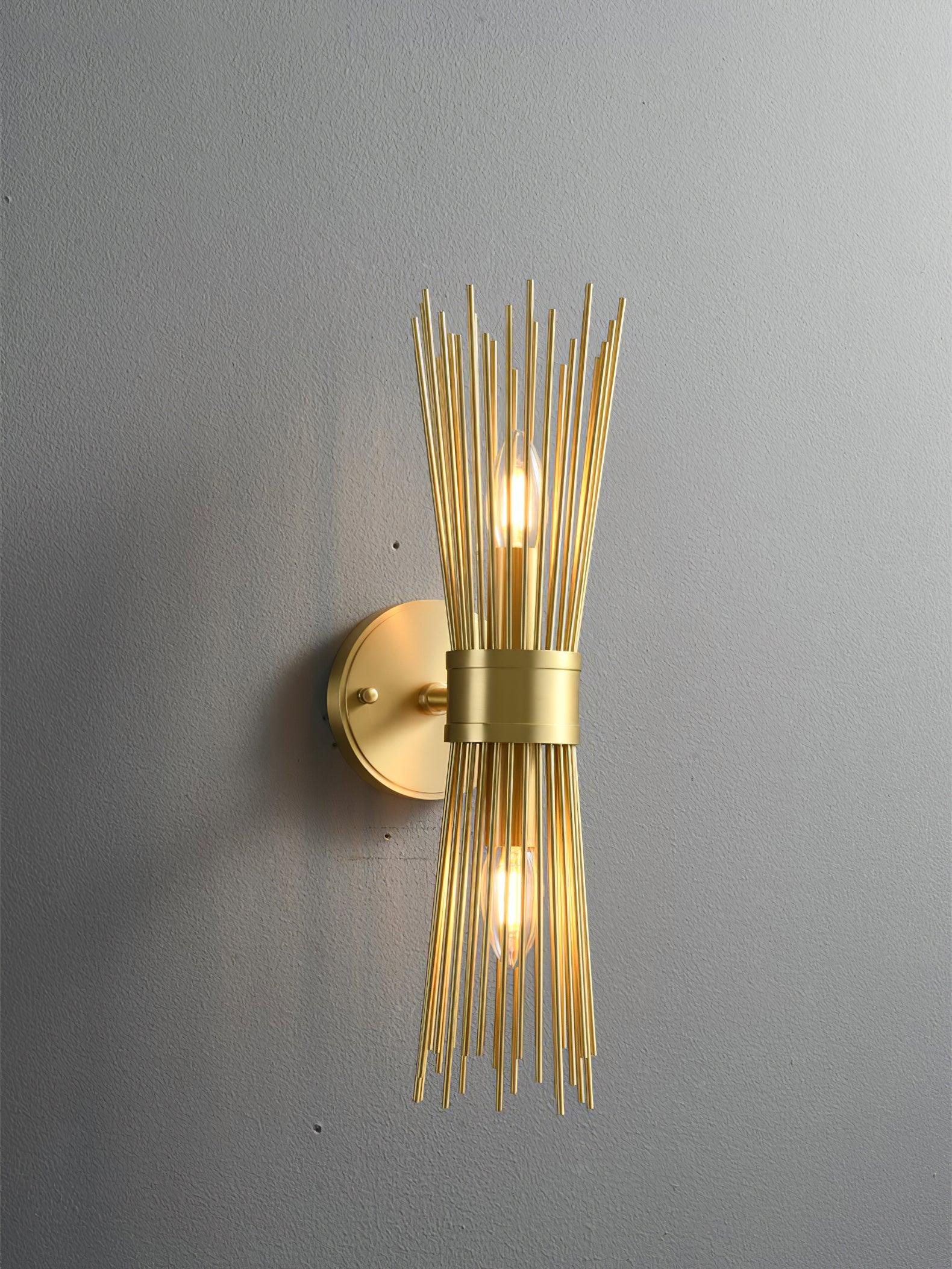 Thresher Postmodern Luxury Candle Brass Wall Light