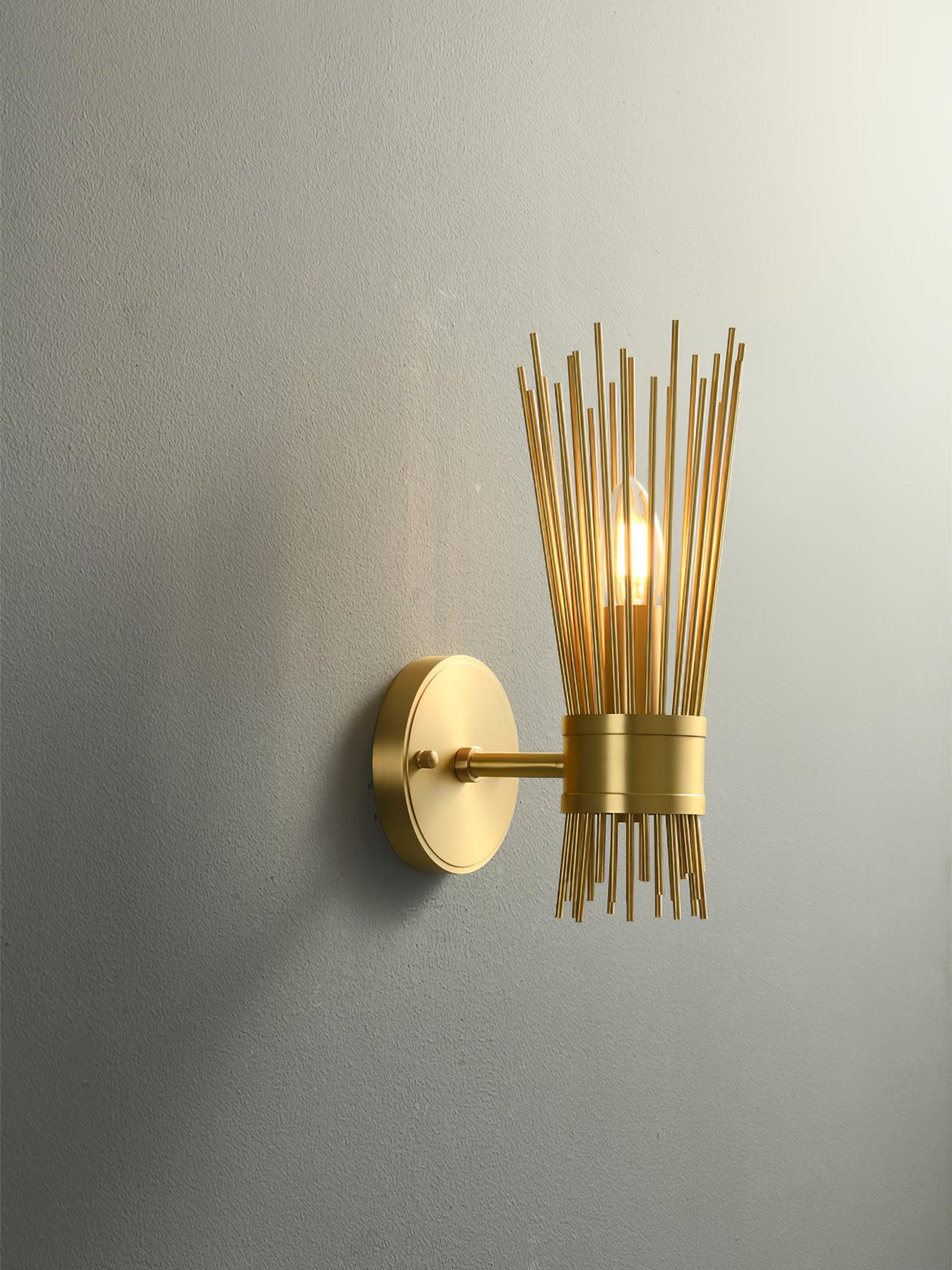 Thresher Postmodern Luxury Candle Brass Wall Light