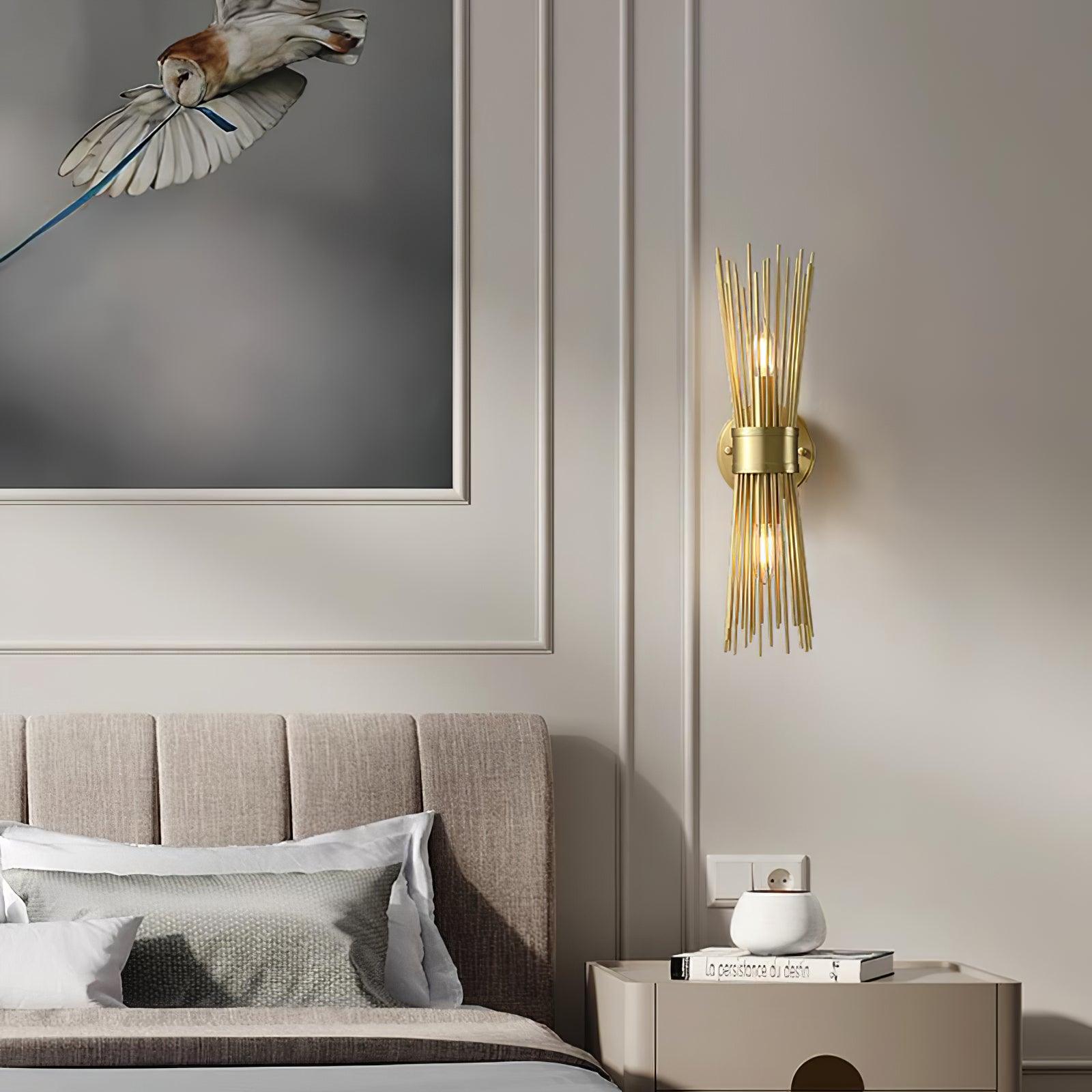 Thresher Postmodern Luxury Candle Brass Wall Light