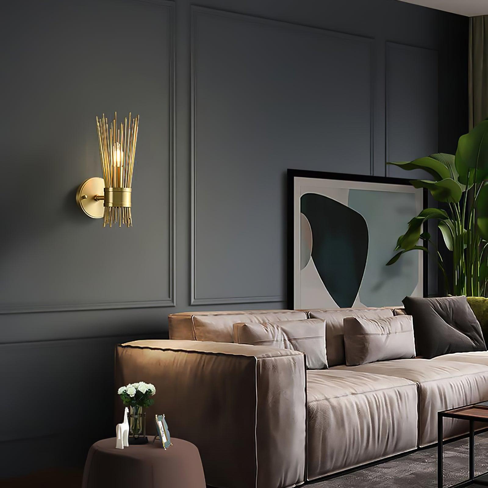 Thresher Postmodern Luxury Candle Brass Wall Light