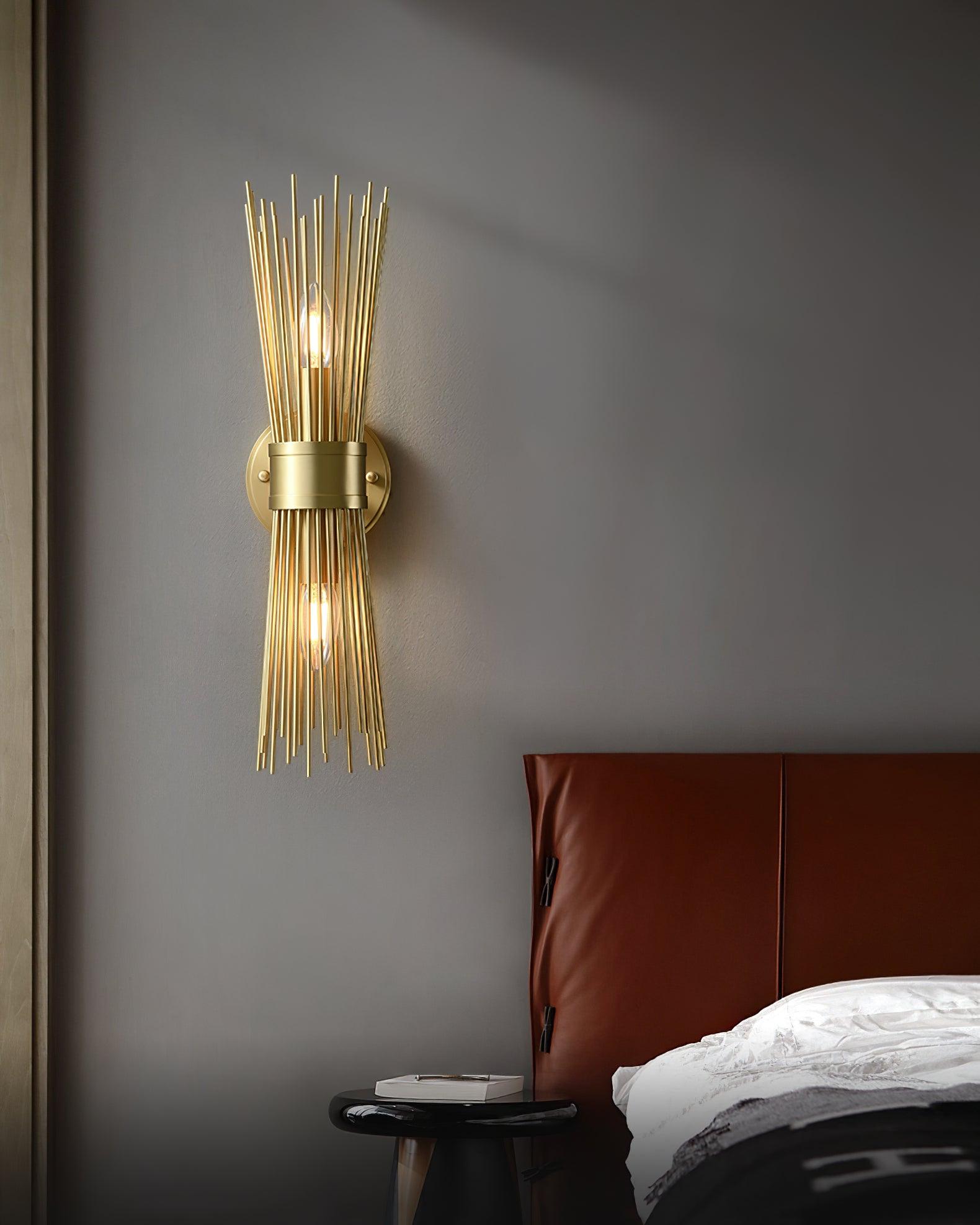 Thresher Postmodern Luxury Candle Brass Wall Light