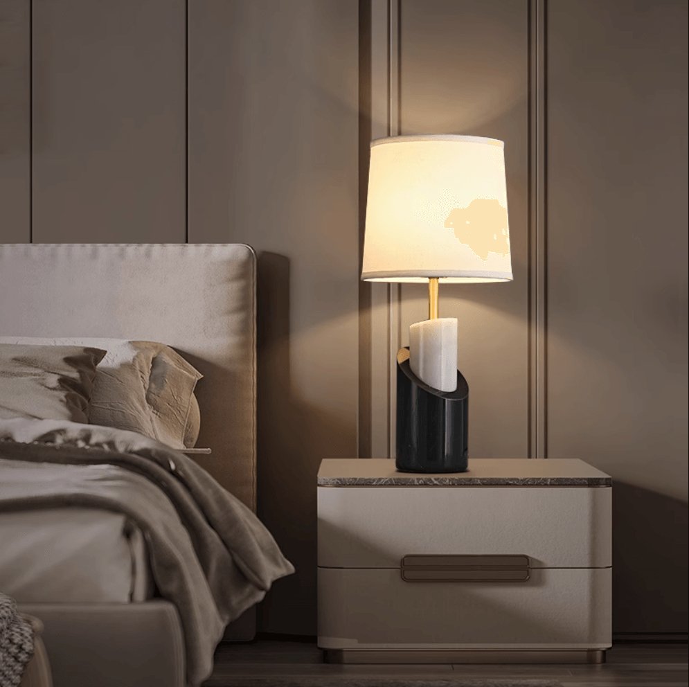 Crest Contemporary Brass Table Lamp
