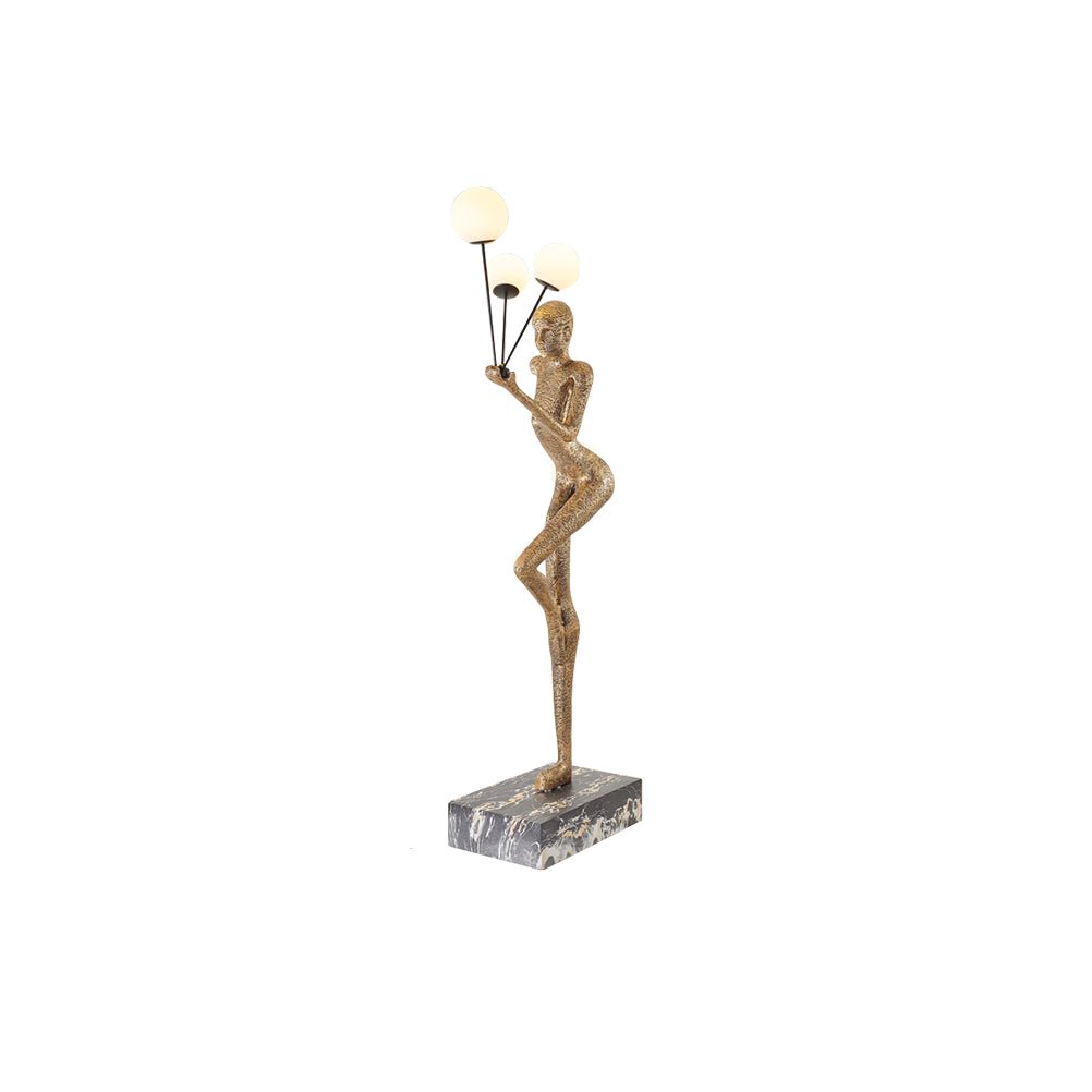 Jovian Juggler Black Sculptural Floor Lamp