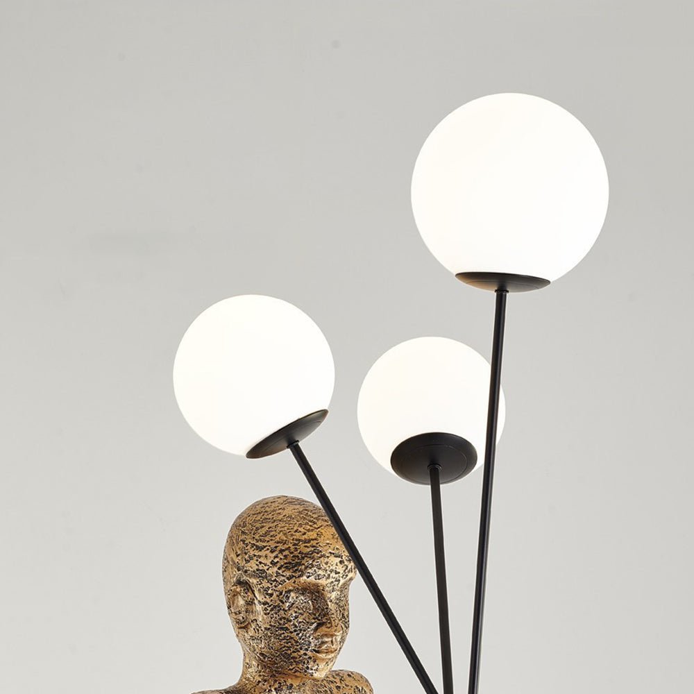 Jovian Juggler Black Sculptural Floor Lamp