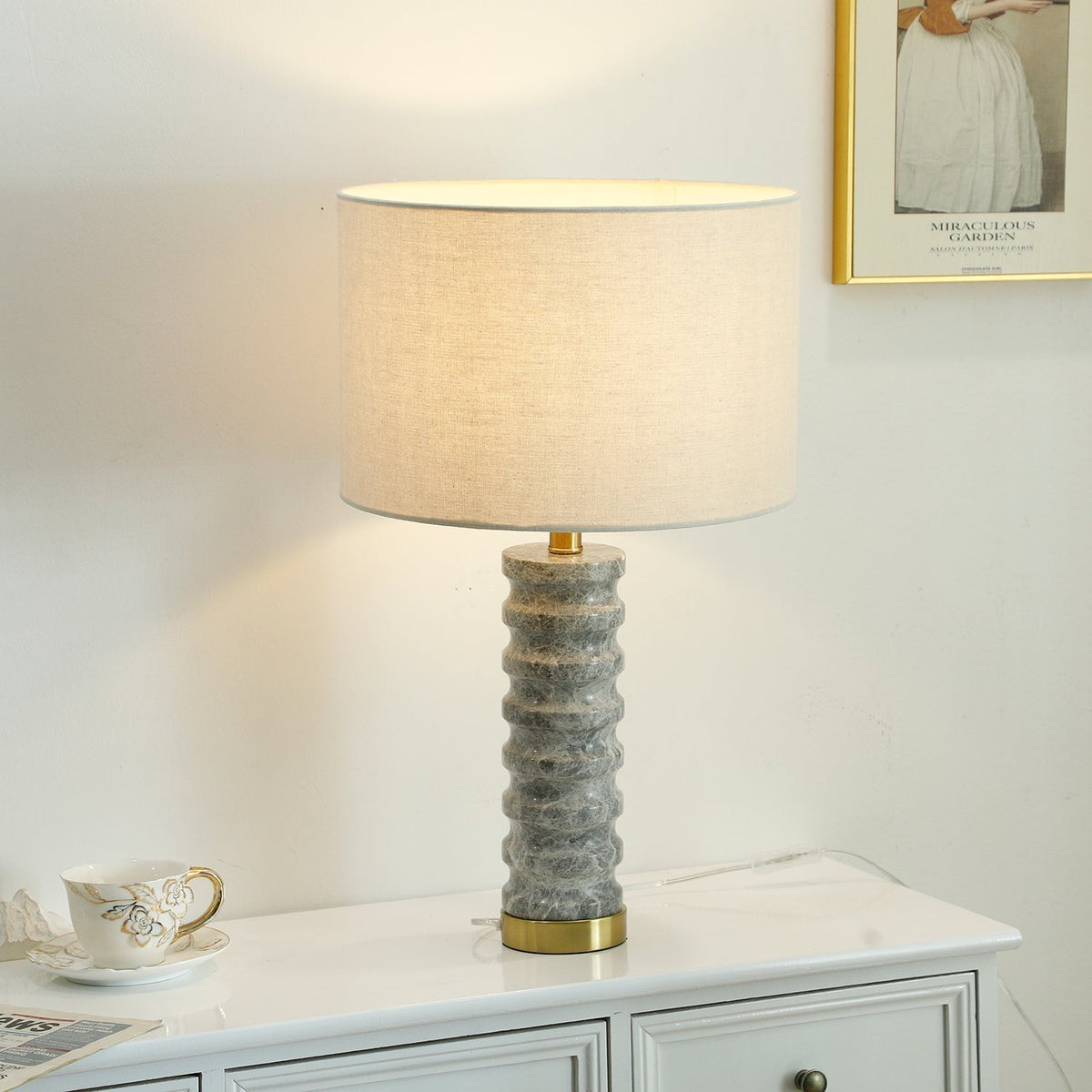 Waylon Modern Marble Table Lamp