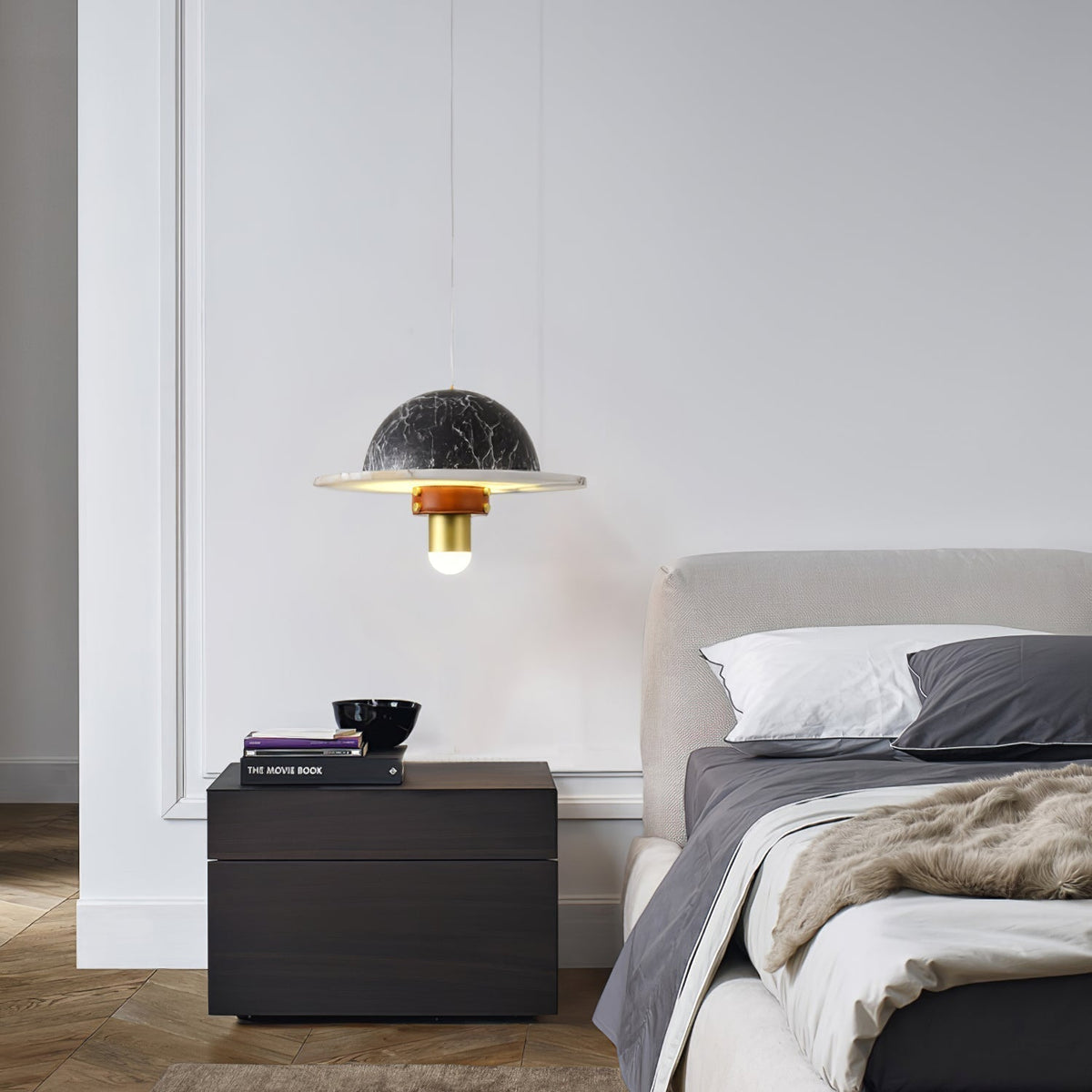 Jutta Pendant Lamp Marble Leather Fusion