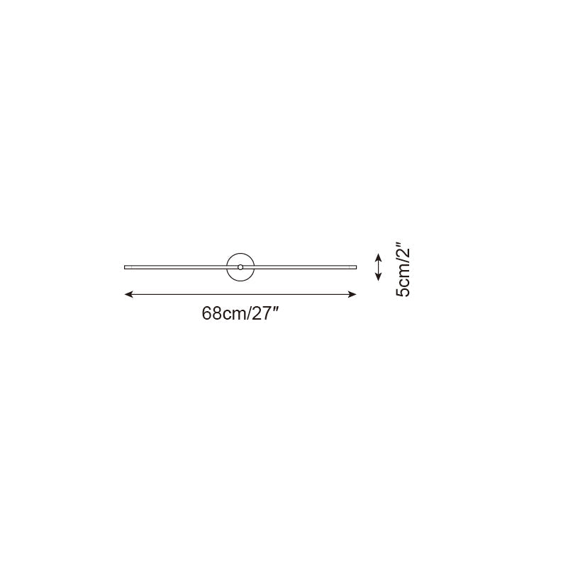 Wall Lamp Minimalist Linear Rod Double End Accent Modern Style - Neutral Decor