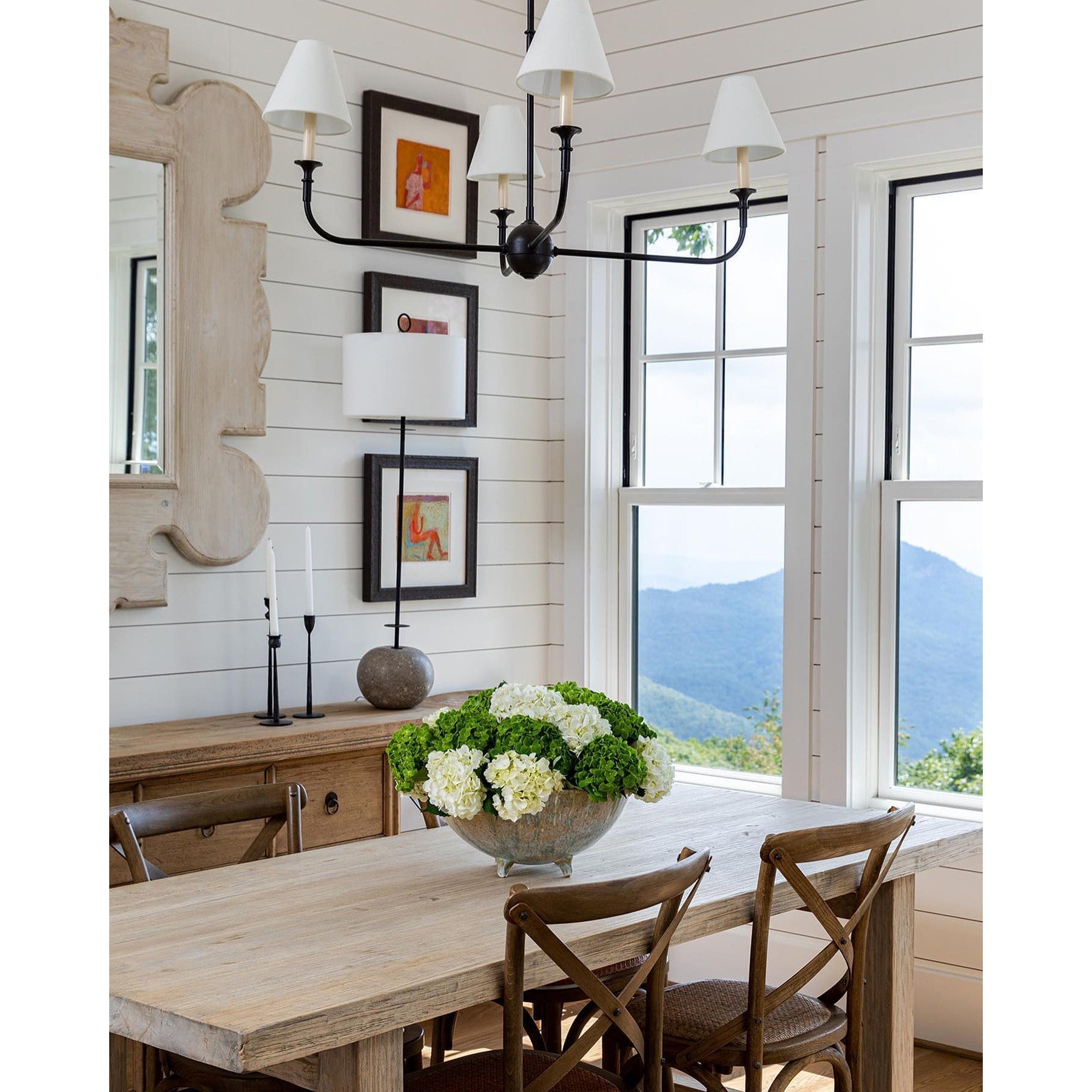 Arthaila Vintage Industrial Grande Fabric Chandelier - Neutral Decor