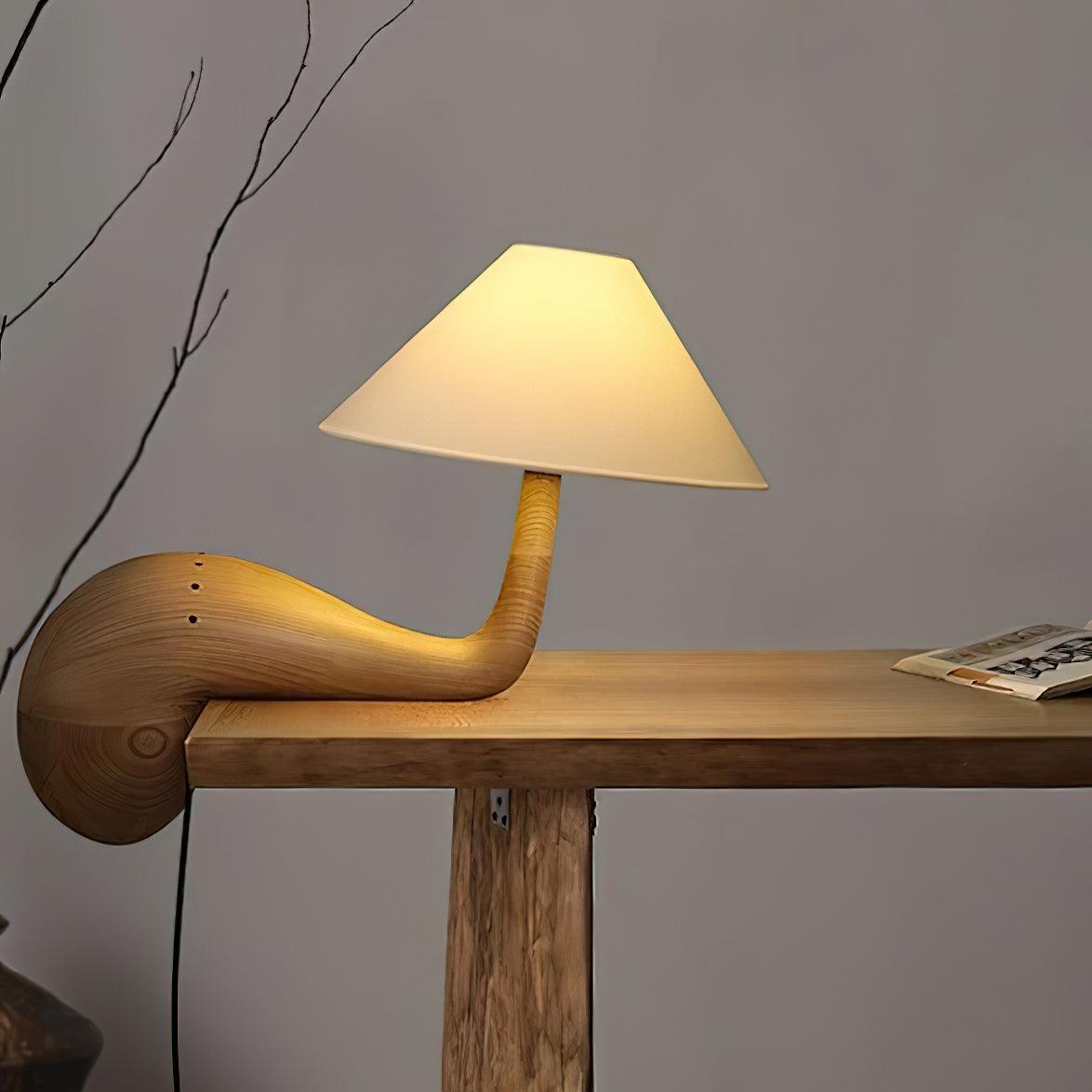 Solisise Wood Artistic Table Lamp