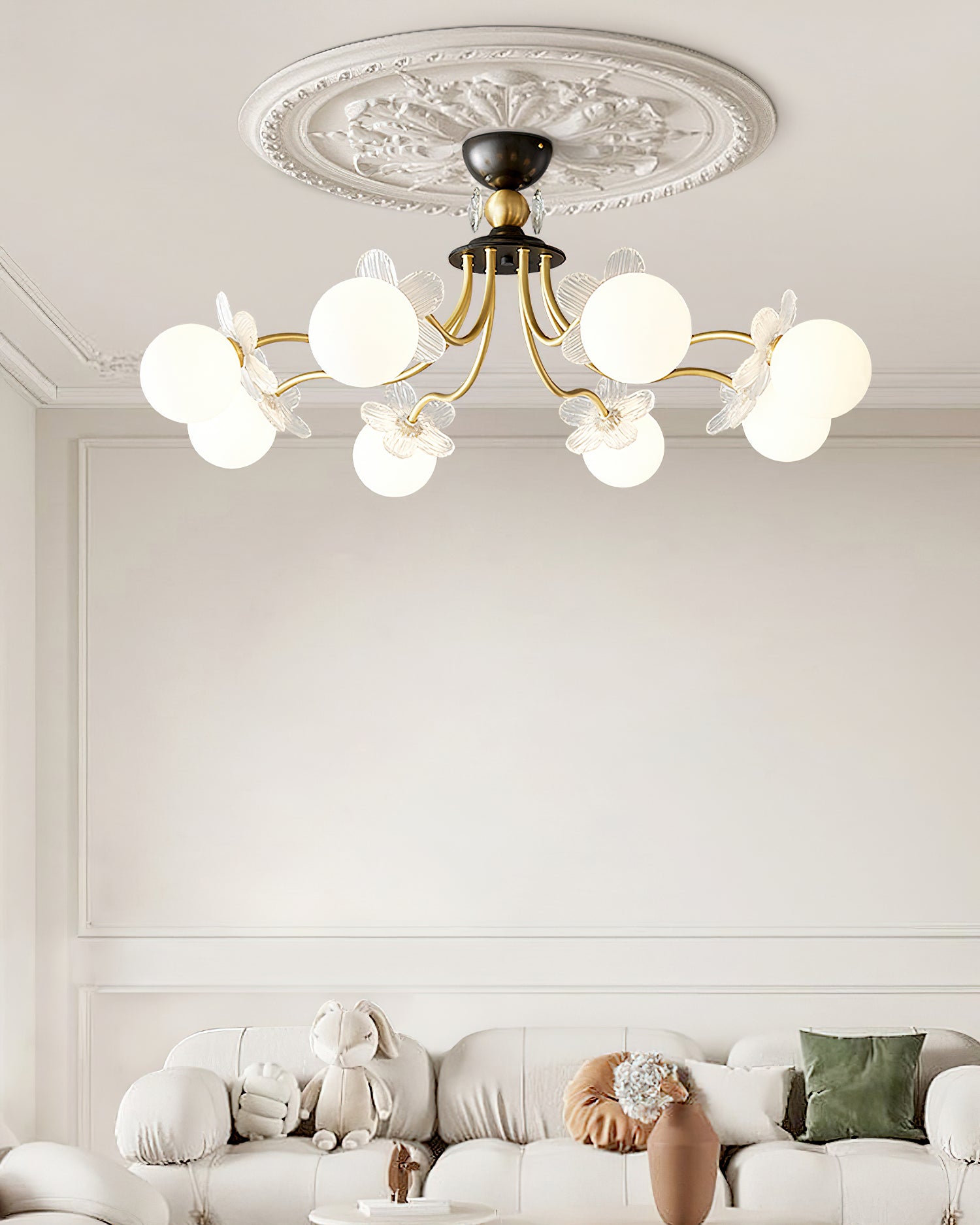 Orlaeila Art Blossom Flower Glass Chandelier