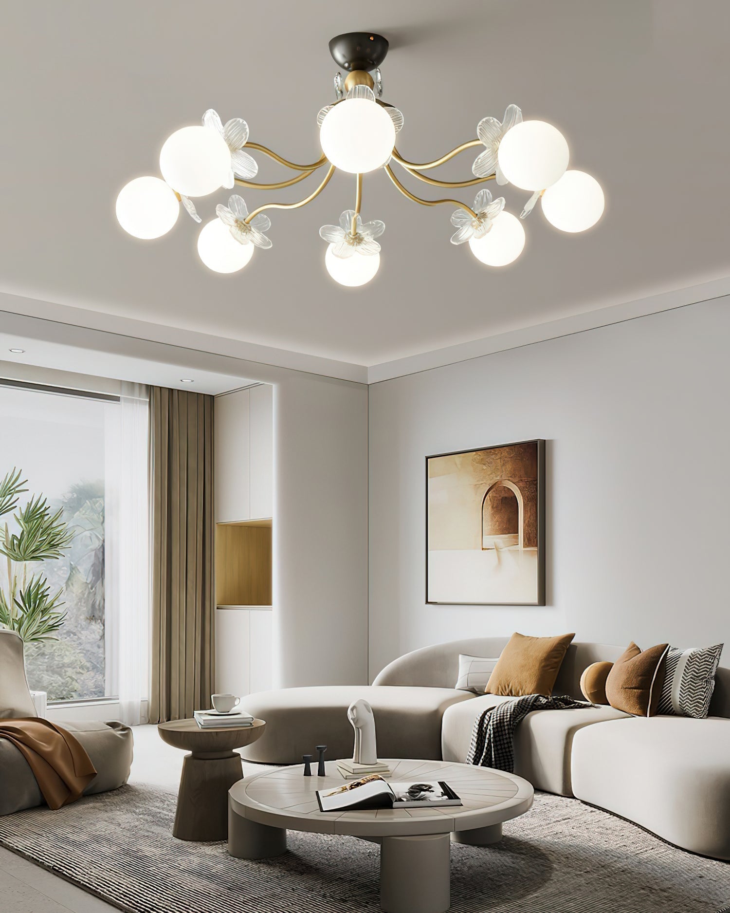 Orlaeila Art Blossom Flower Glass Chandelier